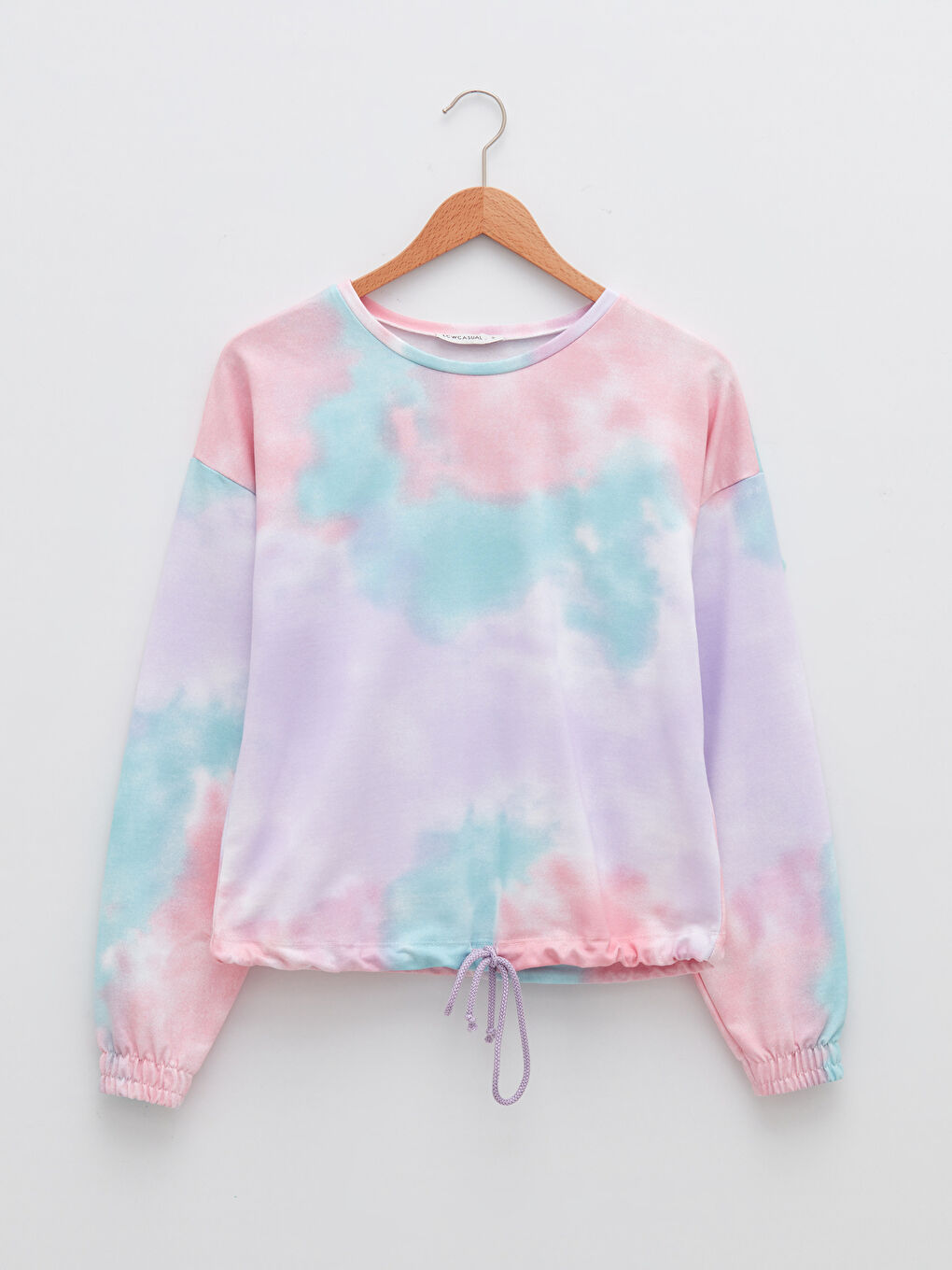 Crew Neck Patterned Long Sleeve Women's Sweatshirt-5