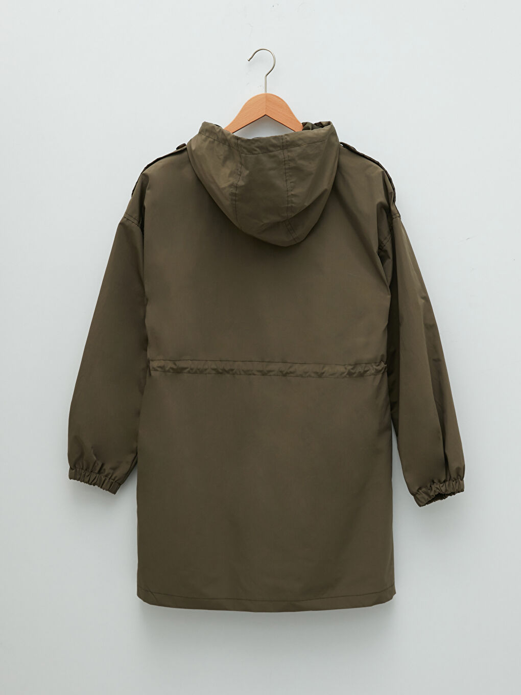 Hooded Zipper Closure Pocket Detailed Slim Women's Coat-8