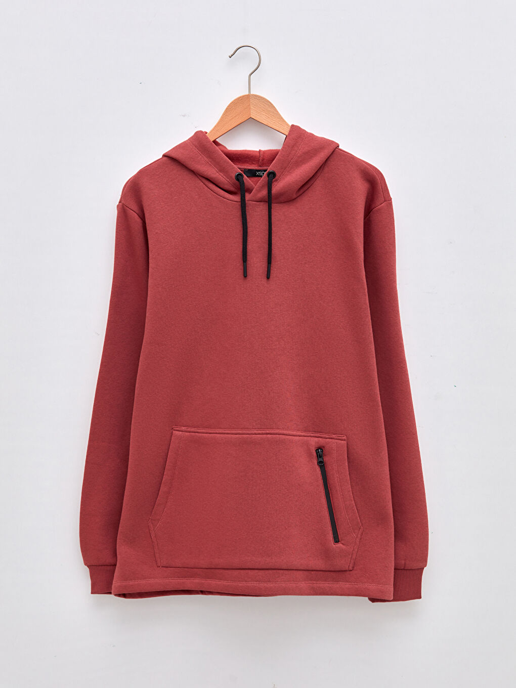 Bordo Uzun Kollu Erkek Hoodie