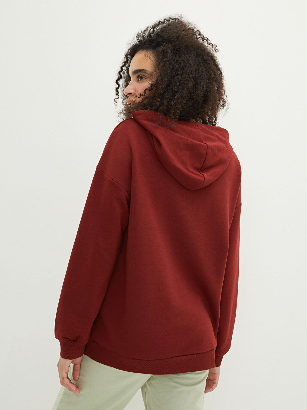 LCW Vision Hooded Printed Long Sleeve Women's Sweatshirt -W1CA77Z8-HNY
