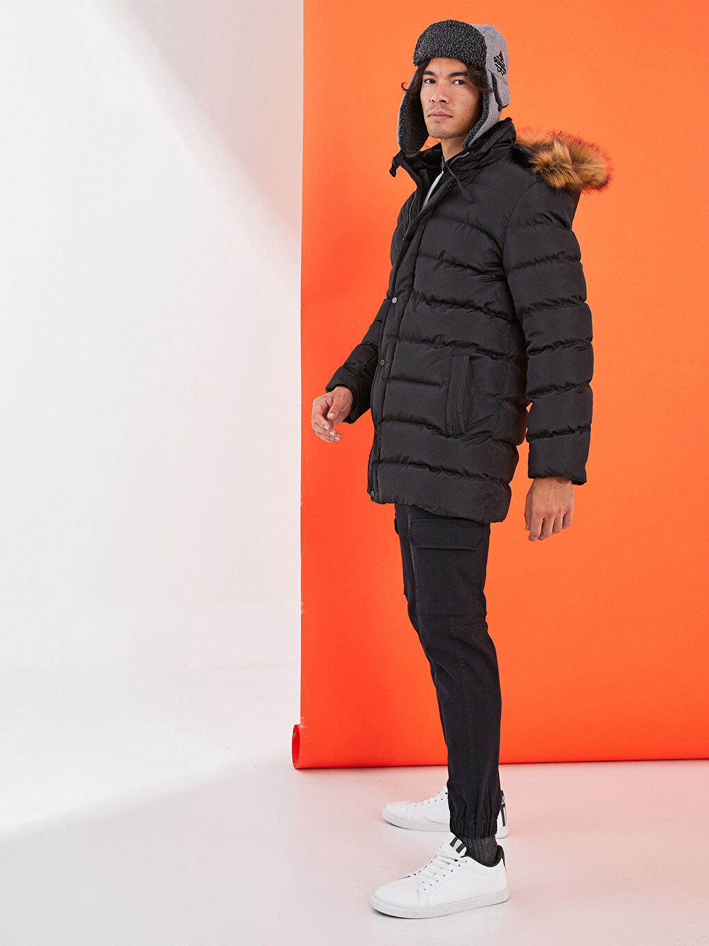 Ерлерге арналған жүнмен қапталған қыстық бас киім-2