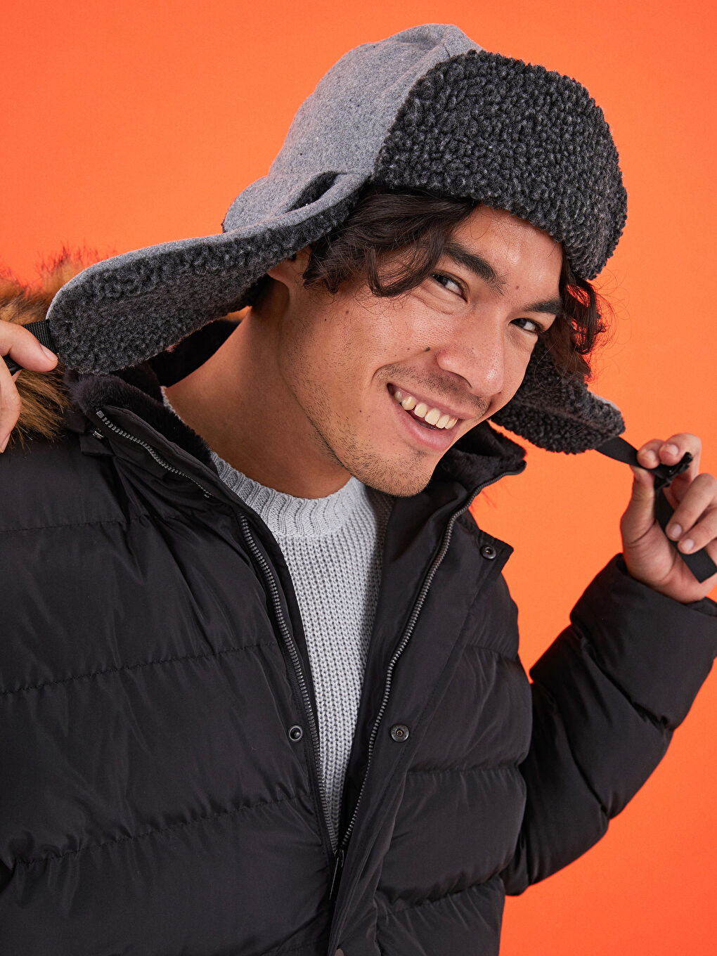 Ерлерге арналған жүнмен қапталған қыстық бас киім-1