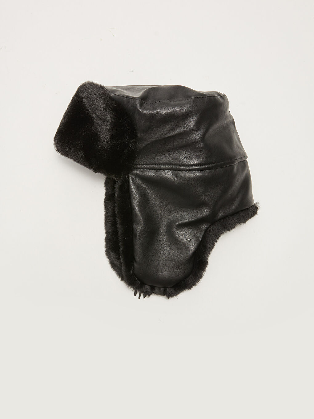 Plush Furry Faux Leather Men's Hunter's Cap-2