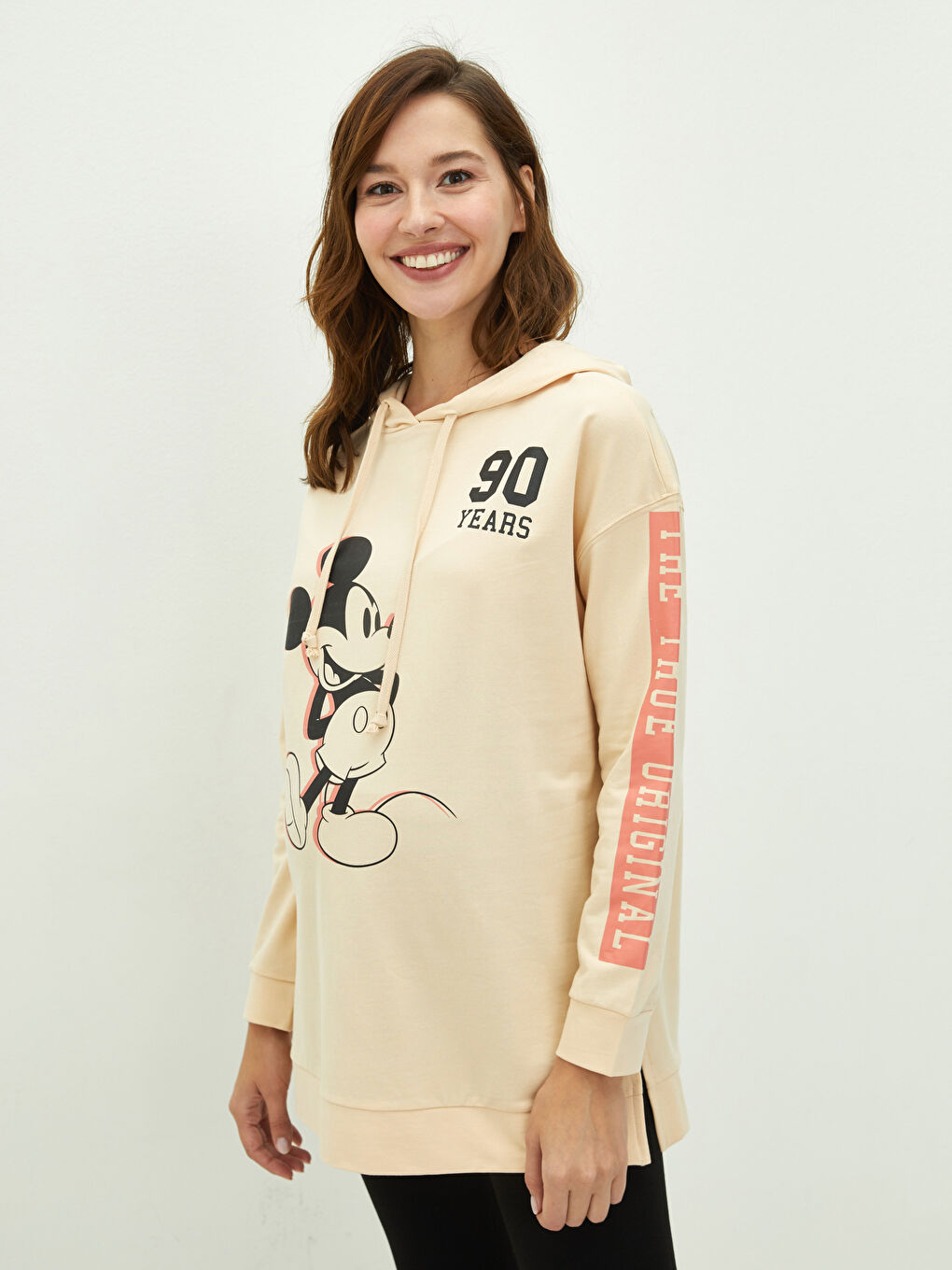 Mickey Mouse Printed Long-Sleeve Maternity Hoodie-3