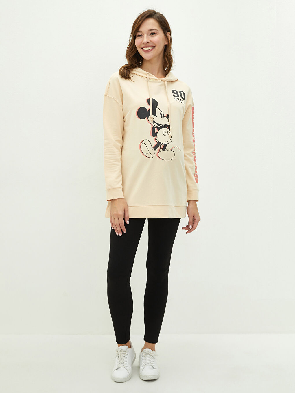 Mickey Mouse Printed Long-Sleeve Maternity Hoodie-6