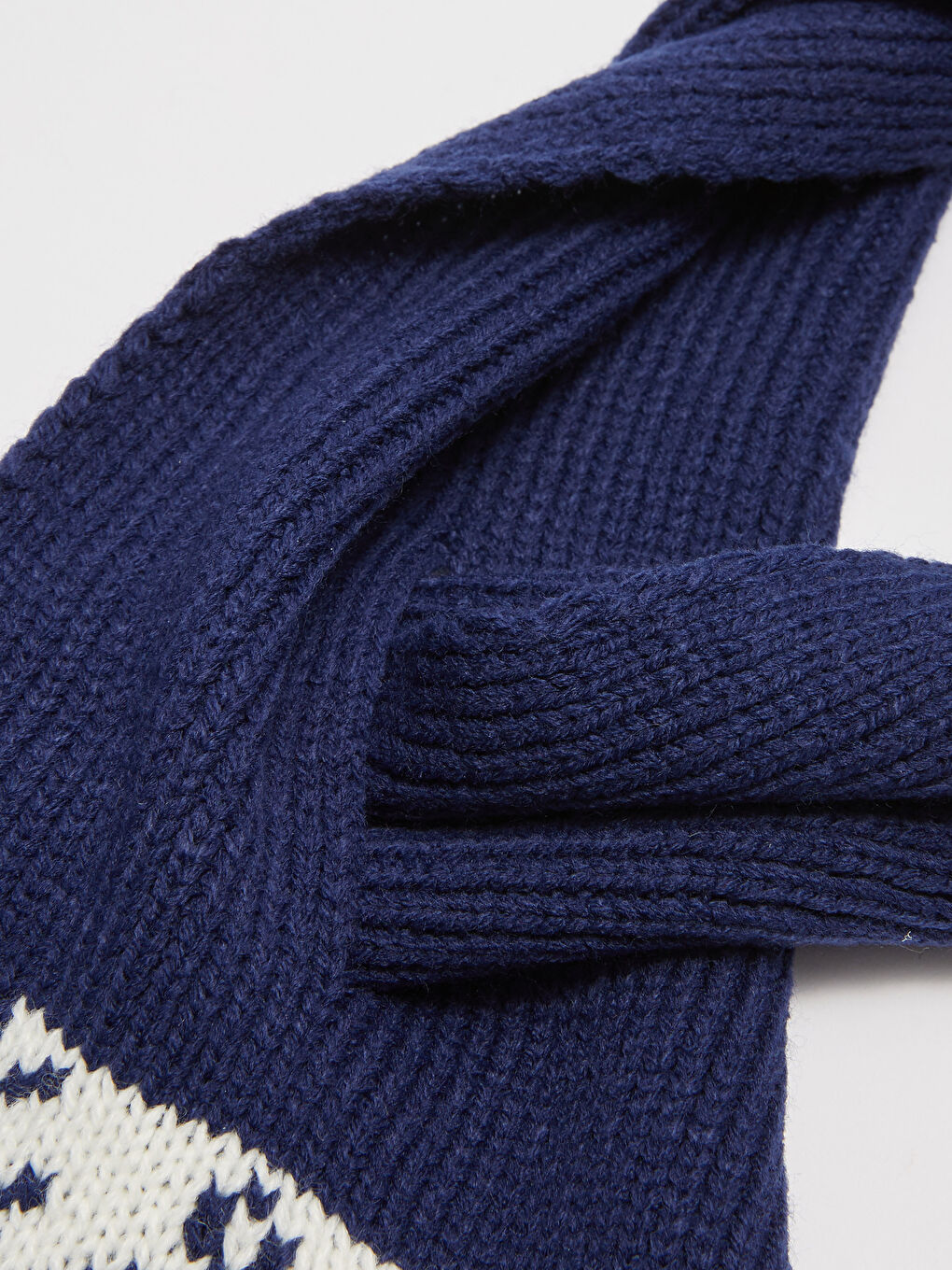 Patterned Baby Boy Tricot Beret Scarf and Gloves 3-Pack Set-2