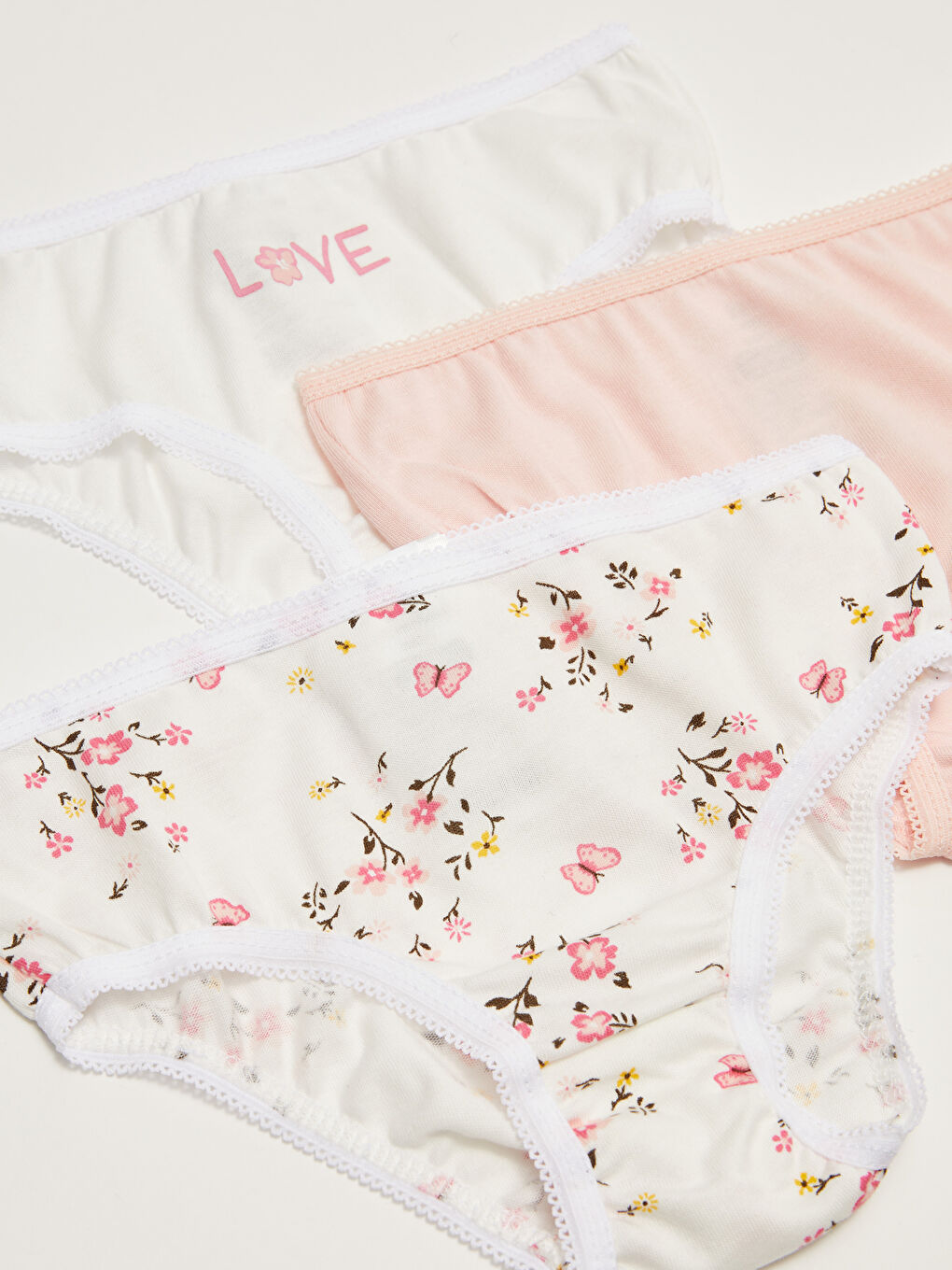 Culottes Fille Bébé en Coton à Taille Élastique Lot de 3 Pièces-1