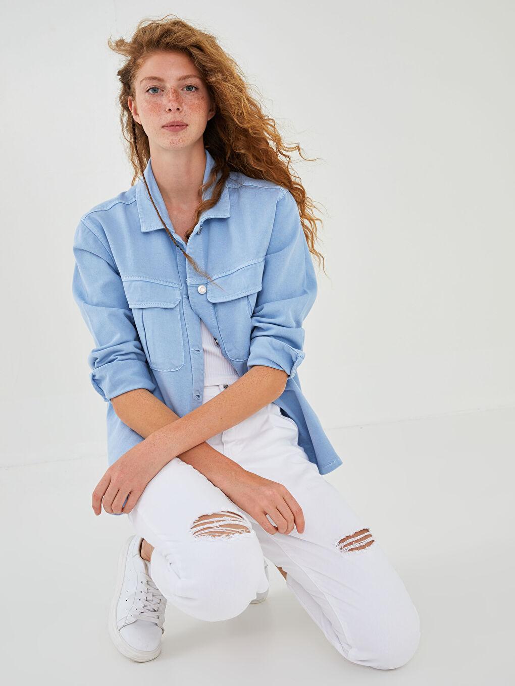 Mom Fit Jeans mit Riss-Details für Damen-6