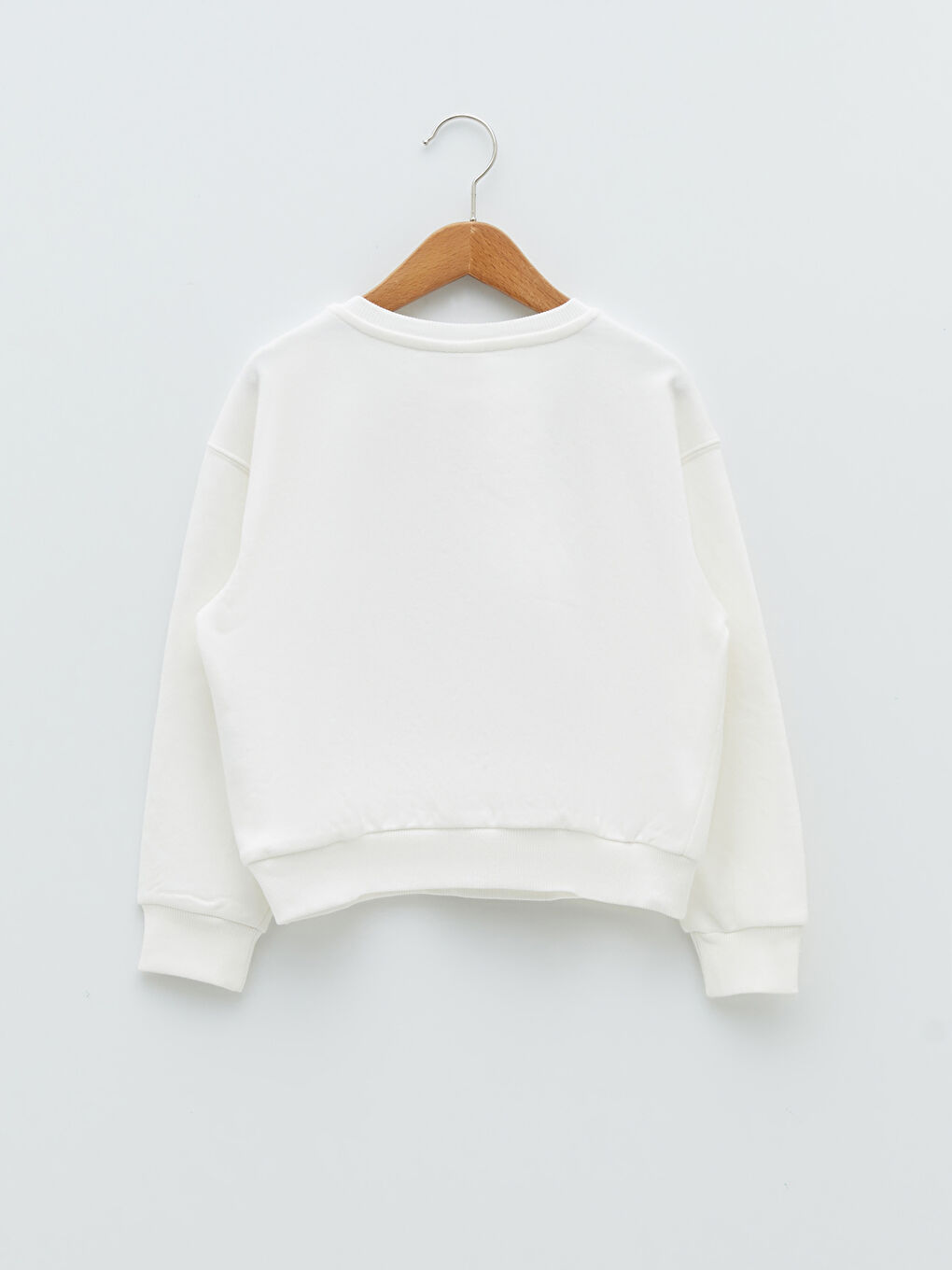 Crew Neck Printed Sequin Long Sleeve Girl Sweatshirt-1