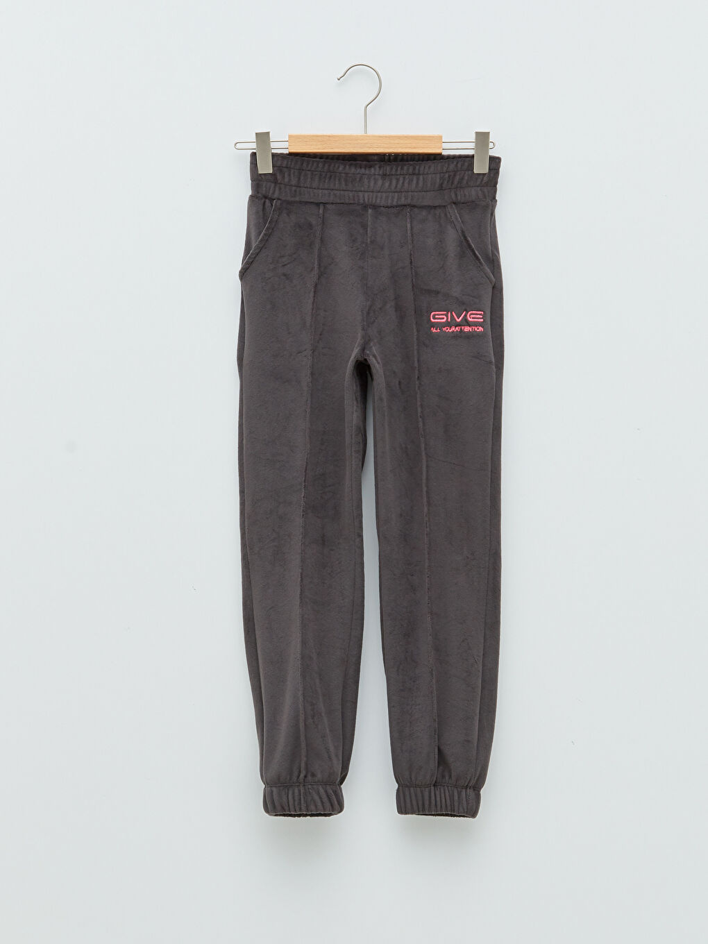 Elastic Waist Embroidered Girl Jogger Sweatpants