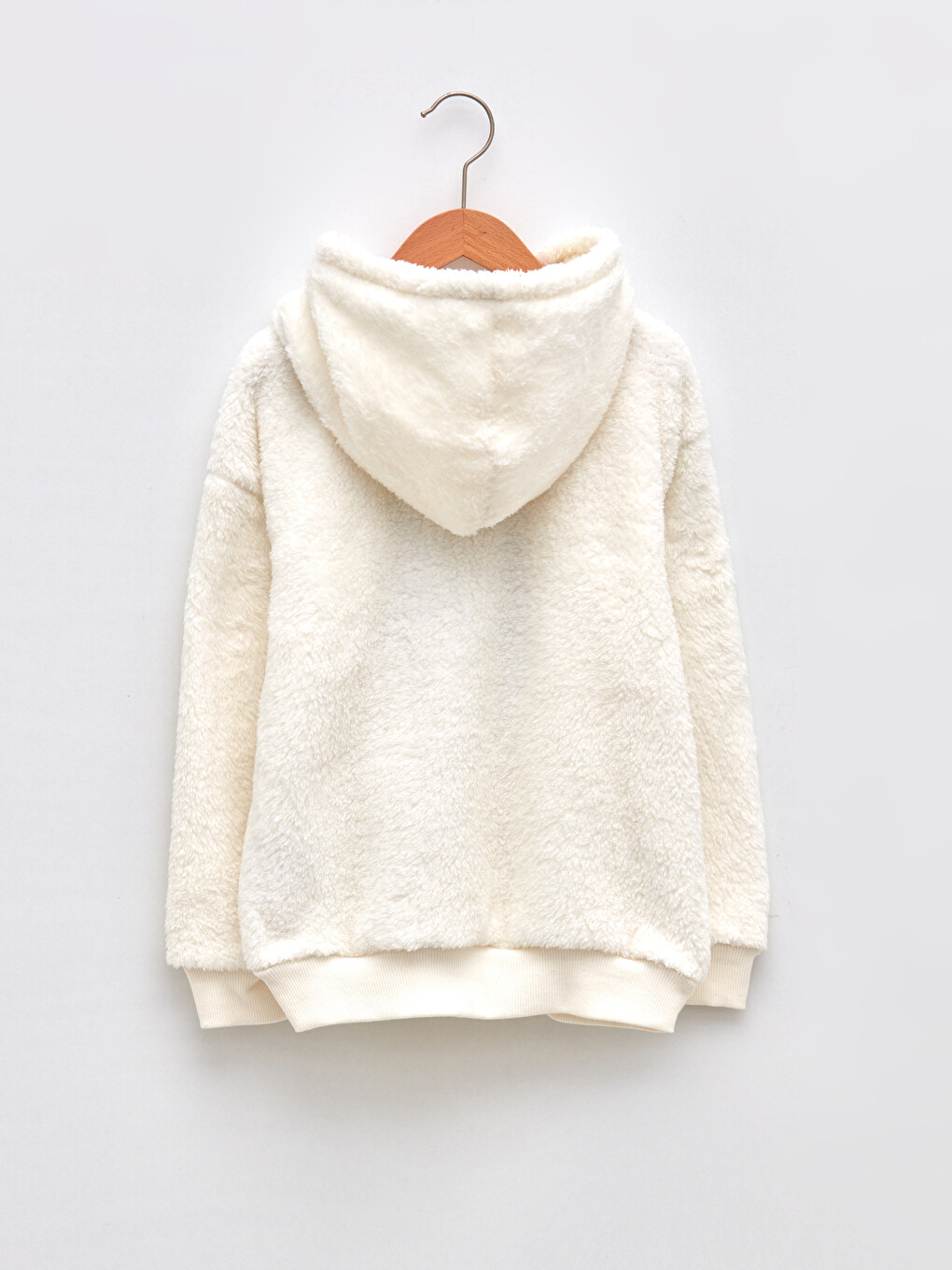 Hooded Sequin Embroidered Long Sleeve Plush Girl's Sweatshirt-1
