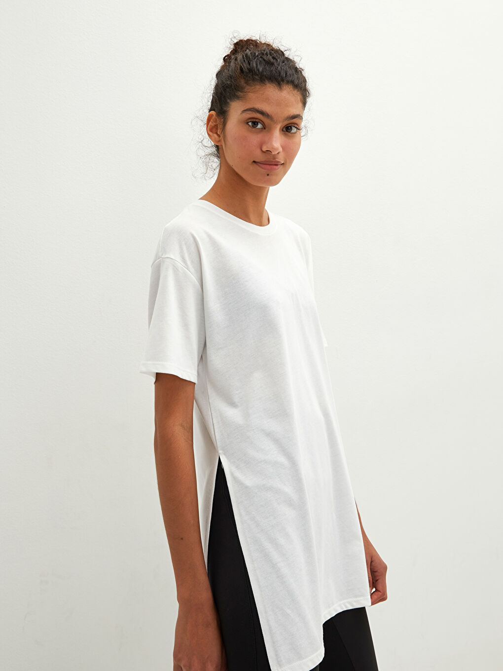 XSIDE ACTIVE Crew Neck Straight Short Sleeved Women's Sport Tunic -W1CD72Z8-EEW