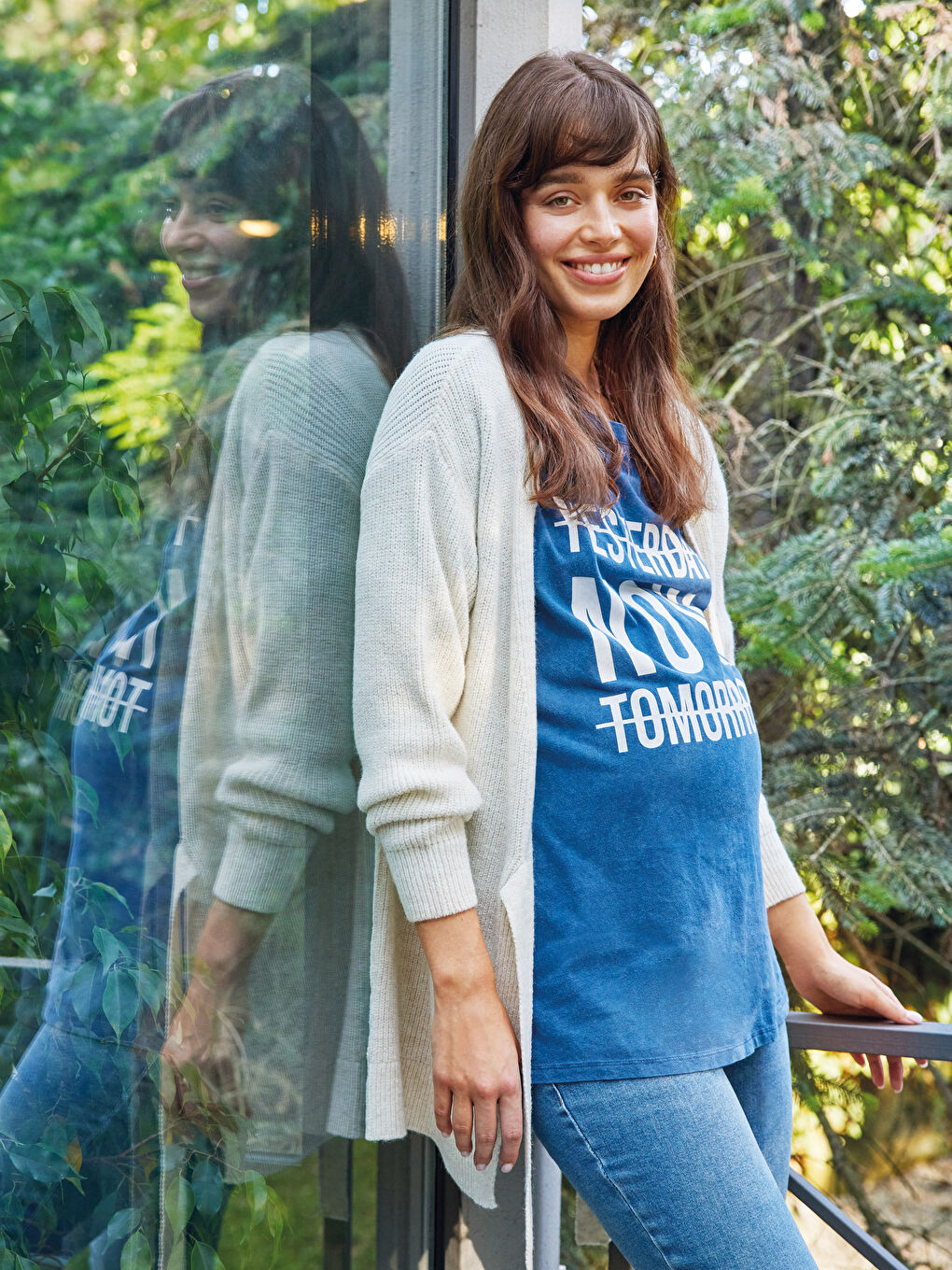 Кардиган Женский Трикотажный С Длинным Рукавом, V-Образным Вырезом и Прямыми Завязками-3