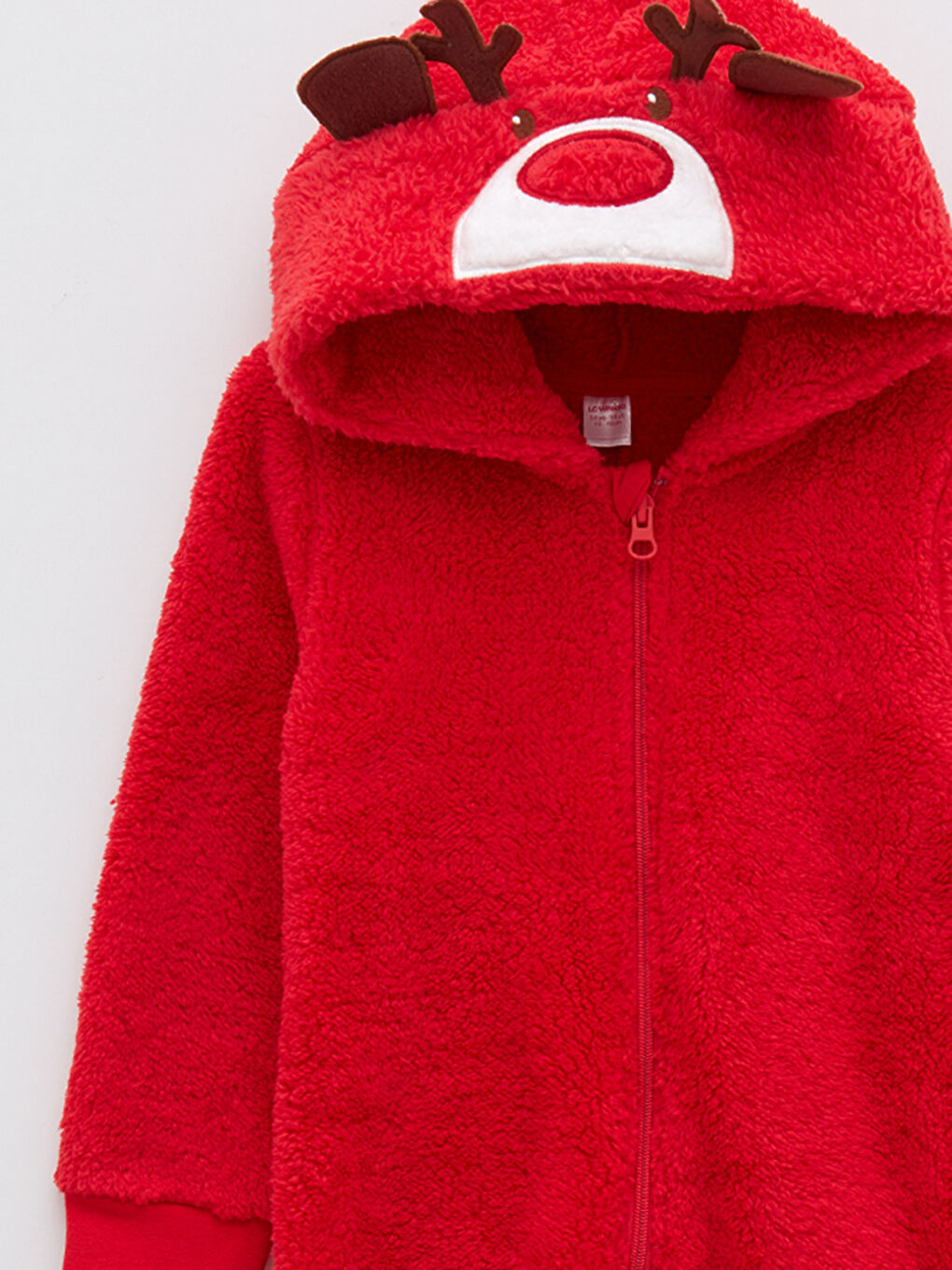 Новогодний Плюшевый Комбинезон Для Девочки С Длинными Рукавами И Капюшоном-2