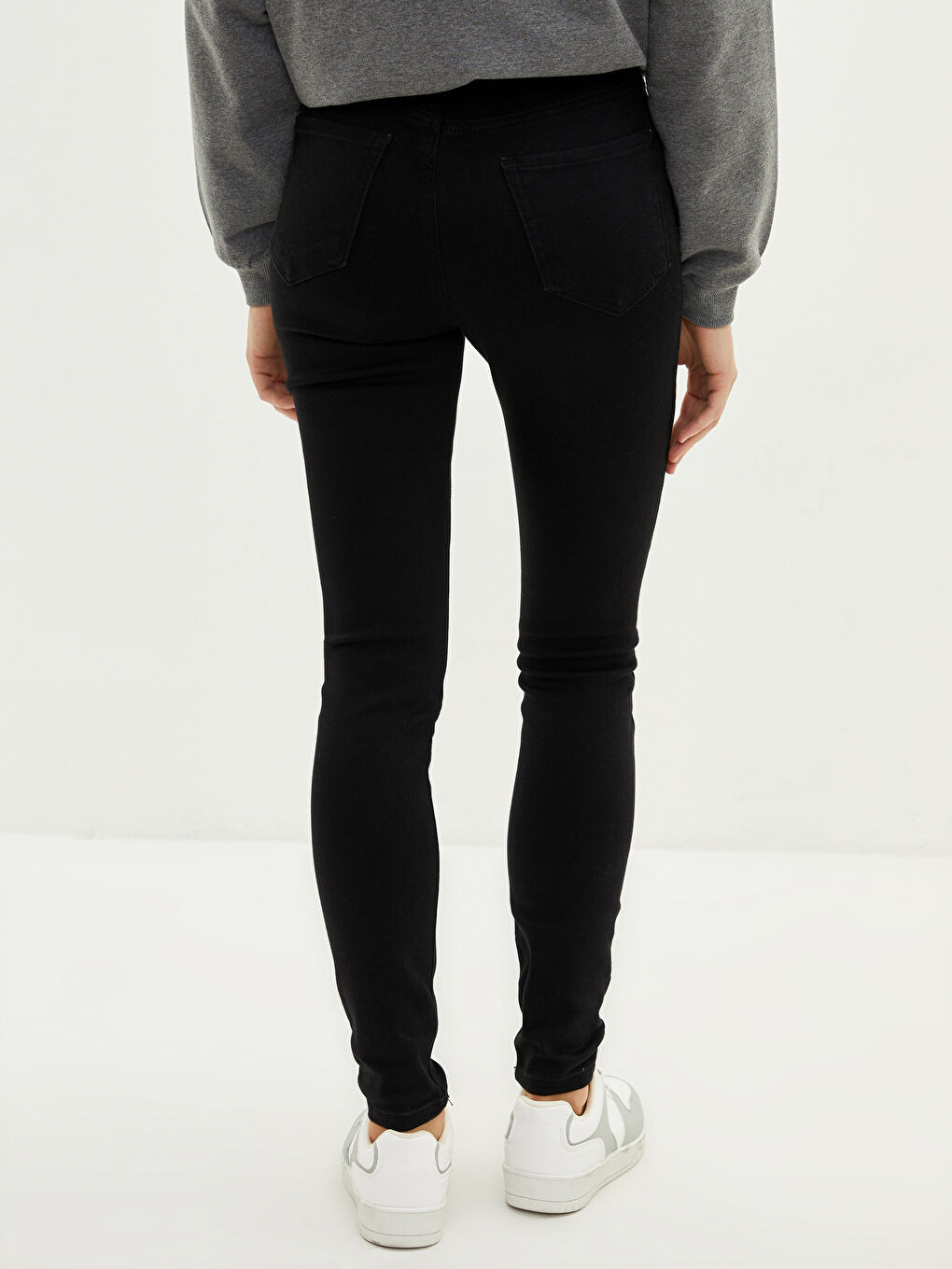 Siyah Yüksek Bel Jüpiter Süper Skinny Fit Kadın Jean Pantolon-4