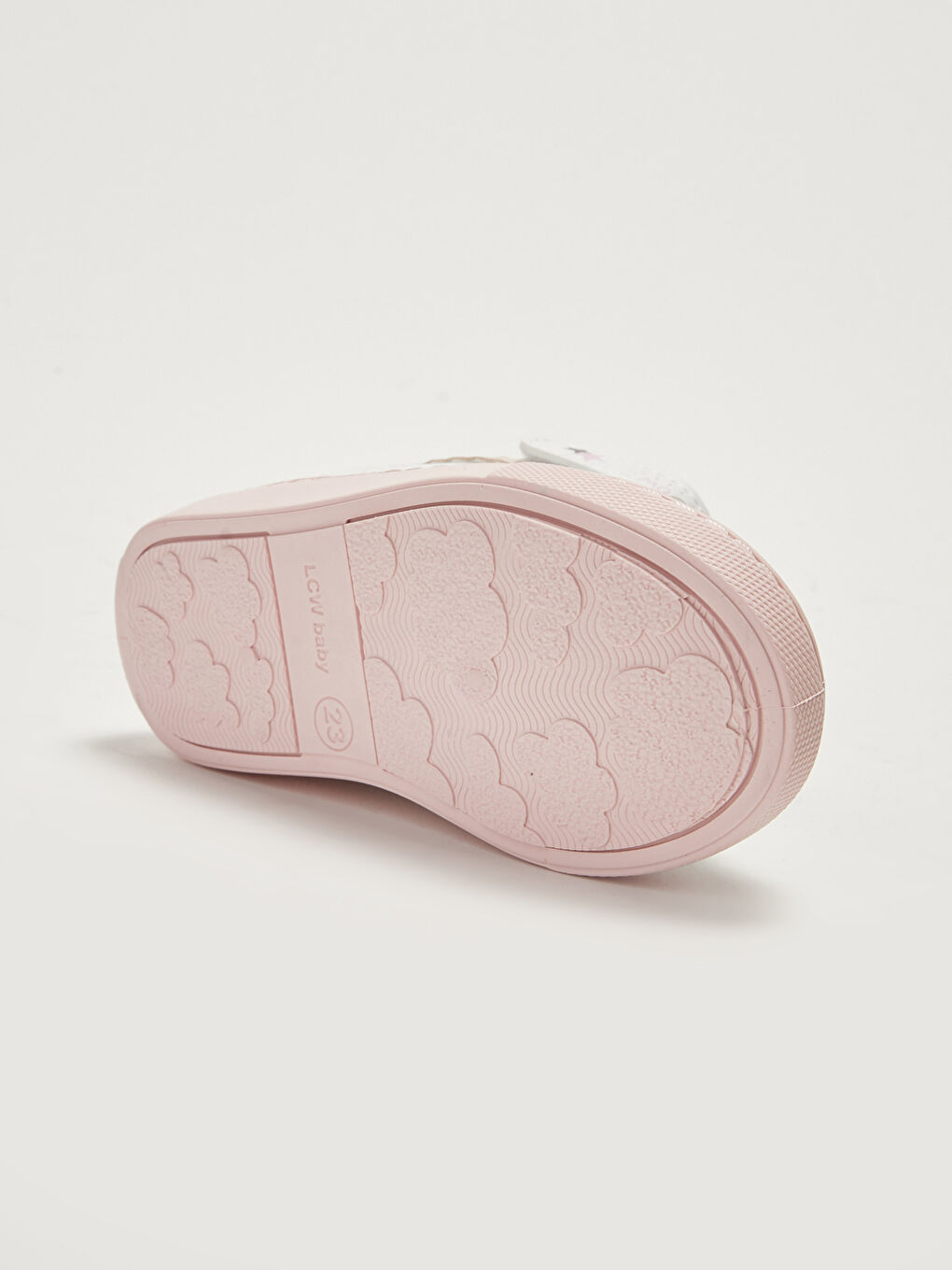 Beyaz Baskılı Cırt Cırtlı Kız Bebek Spor Ayakkabı-3