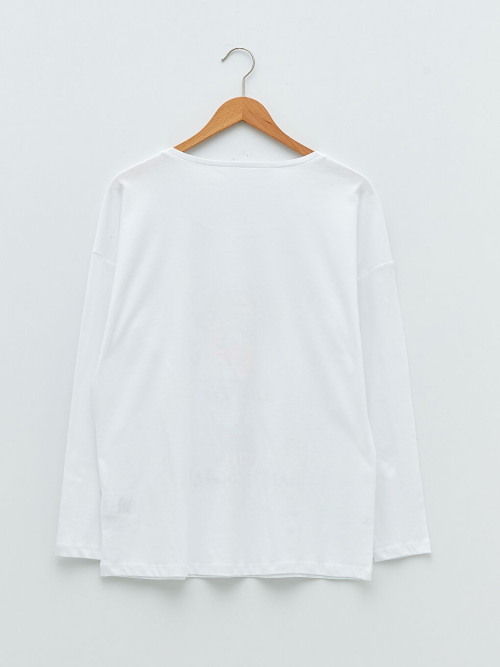 Beyaz Bisiklet Yaka Yılbaşı Temalı Uzun Kollu Pamuklu Kadın Pijama Takımı-8