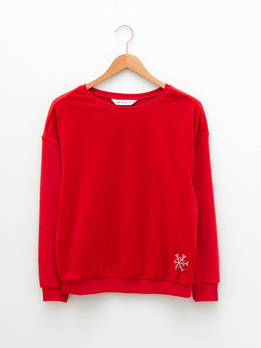 Комплект пижами с кръгло деколте, изчистен дизайн, дълъг ръкав, кадифе, за жени-6