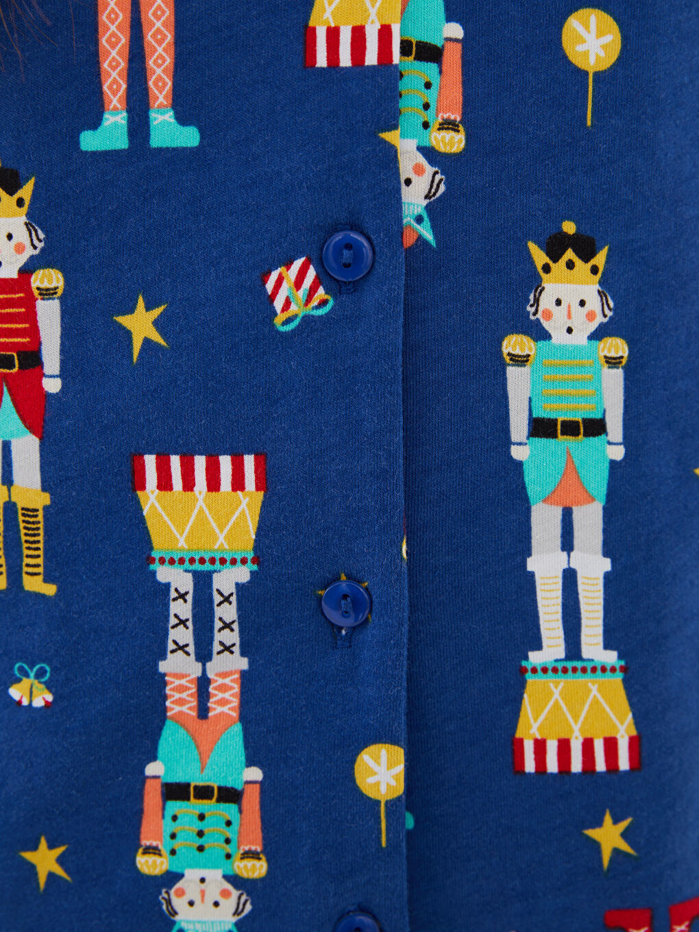 Shirt Neck New Year Themed Long Sleeve Cotton Women's Pajama Set-3