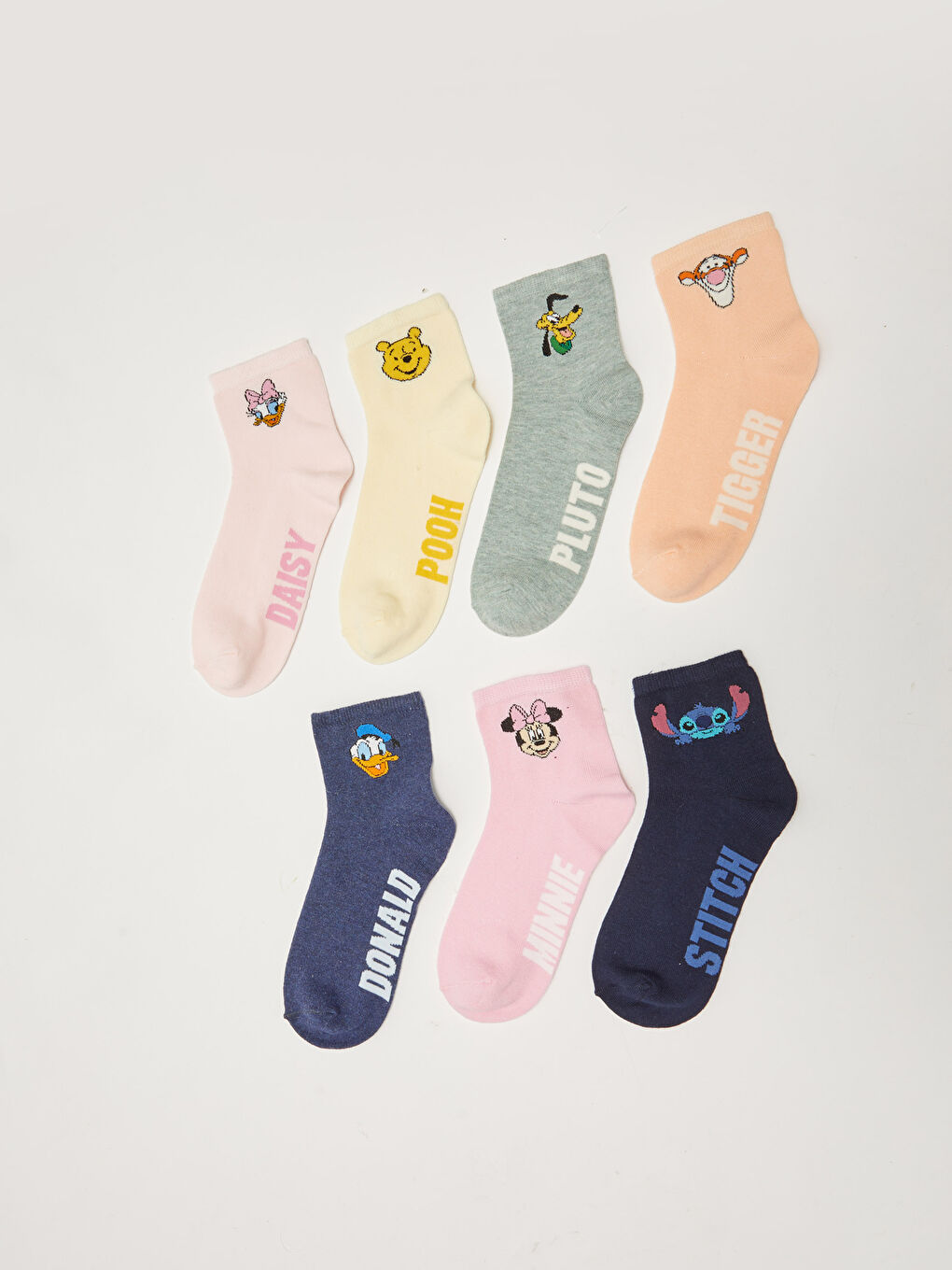 Minnie Mouse Printed Women's Socks 7 Pack-1