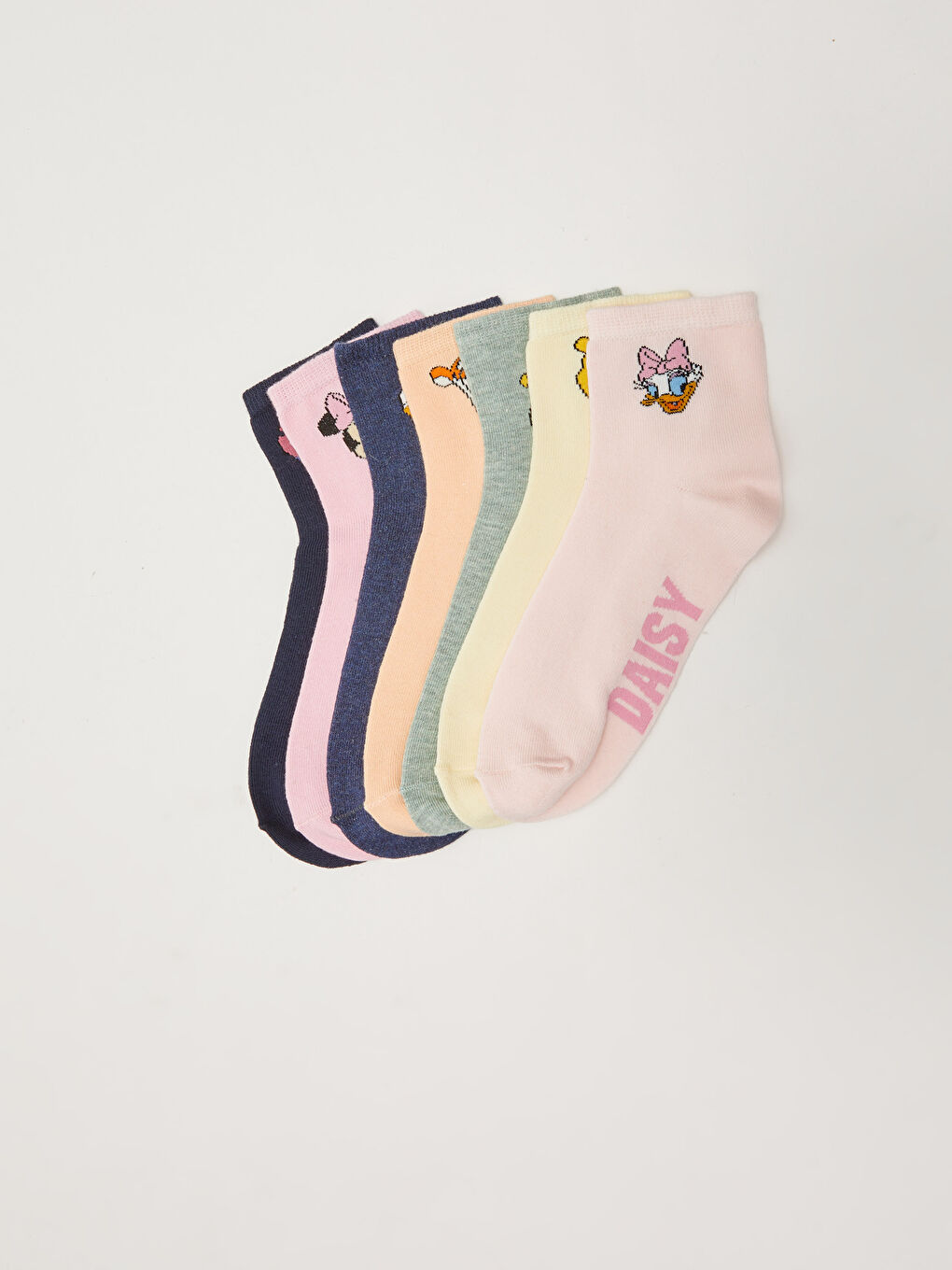 Minnie Mouse Printed Women's Socks 7 Pack-3