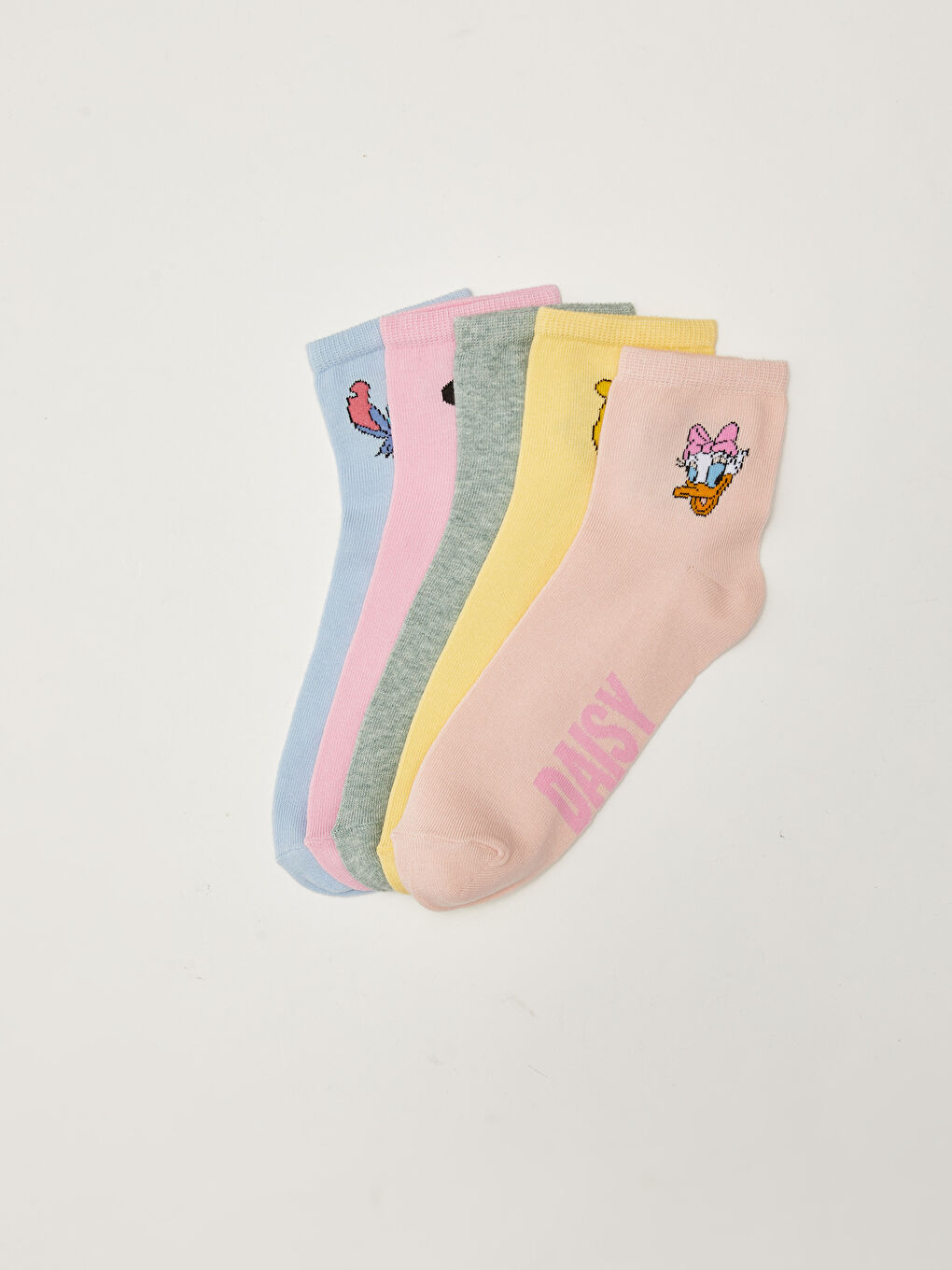 Chaussettes Crew Imprimées Disney pour Femmes Lot de 5 pièces