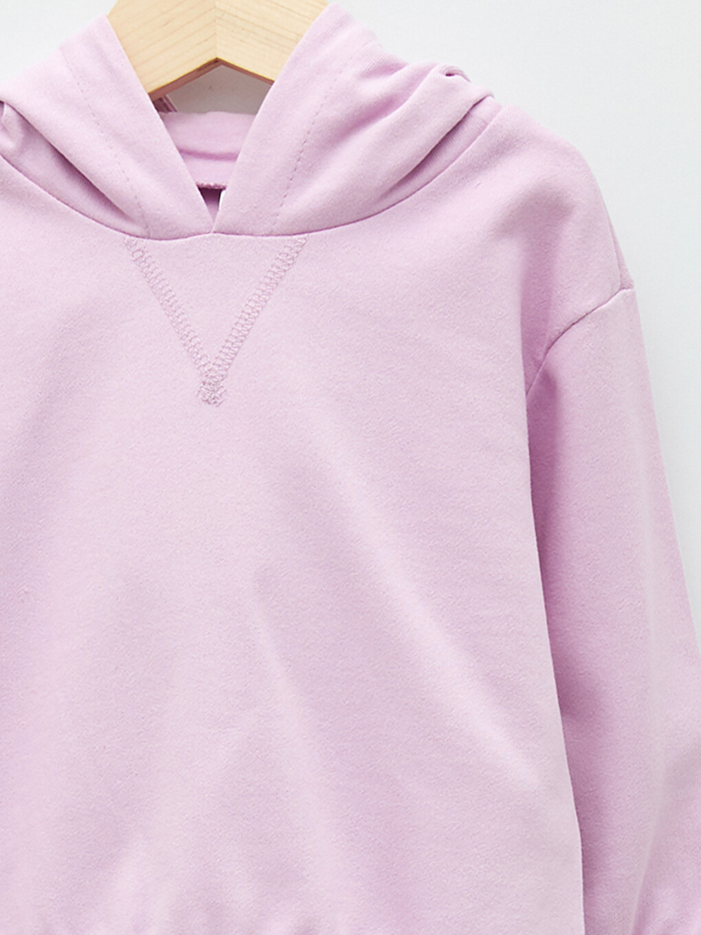 Lila Uzun Kollu Fiyonk Detaylı Kız Bebek Hoodie-2