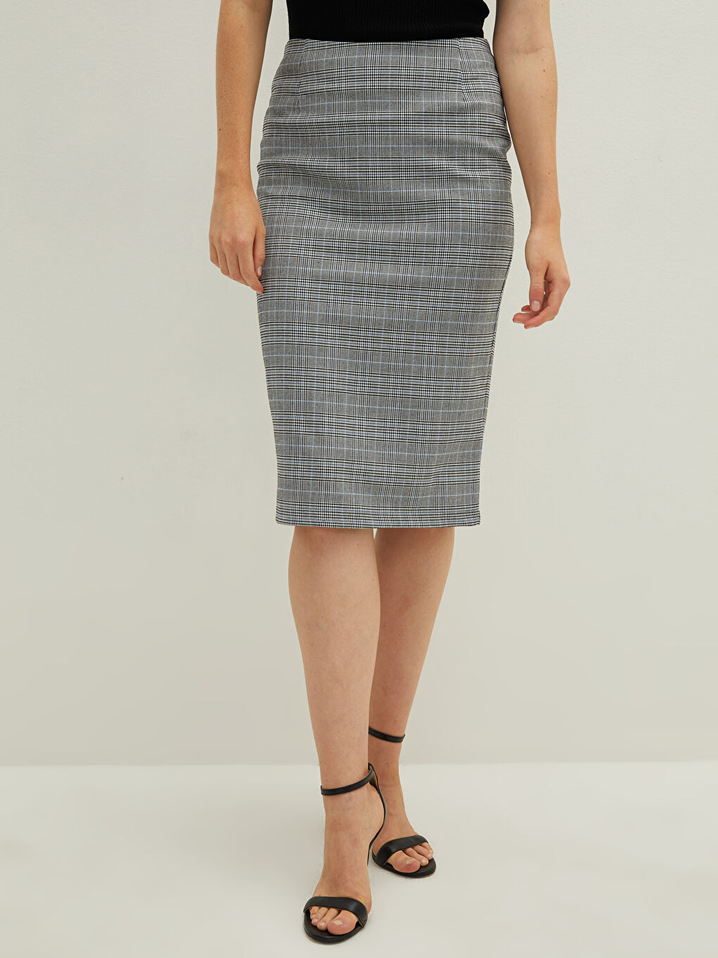 Тар пішімдегі торлы әйелдер қарындаш белдемшесі-2