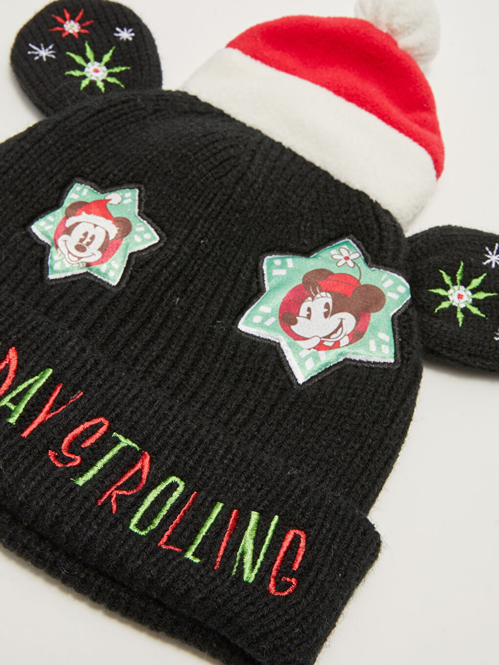 LCW ACCESSORIES Mädchen Mickey und Minnie Mouse Lizenzierte Weihnachtliche Strickmütze -W1CF45Z4-HUC