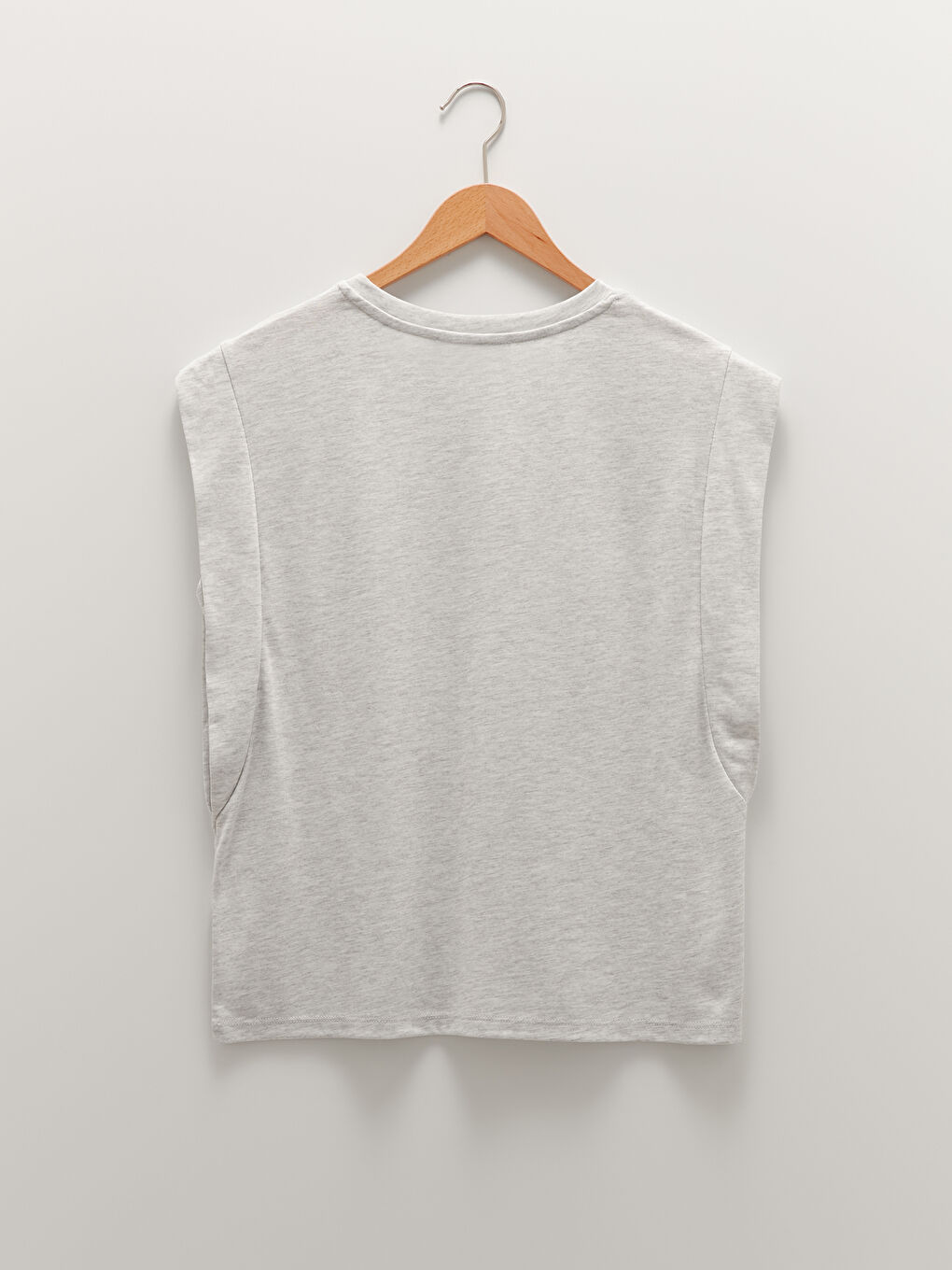 Women's Crew Neck Sleeveless Plain Sports T-Shirt-6