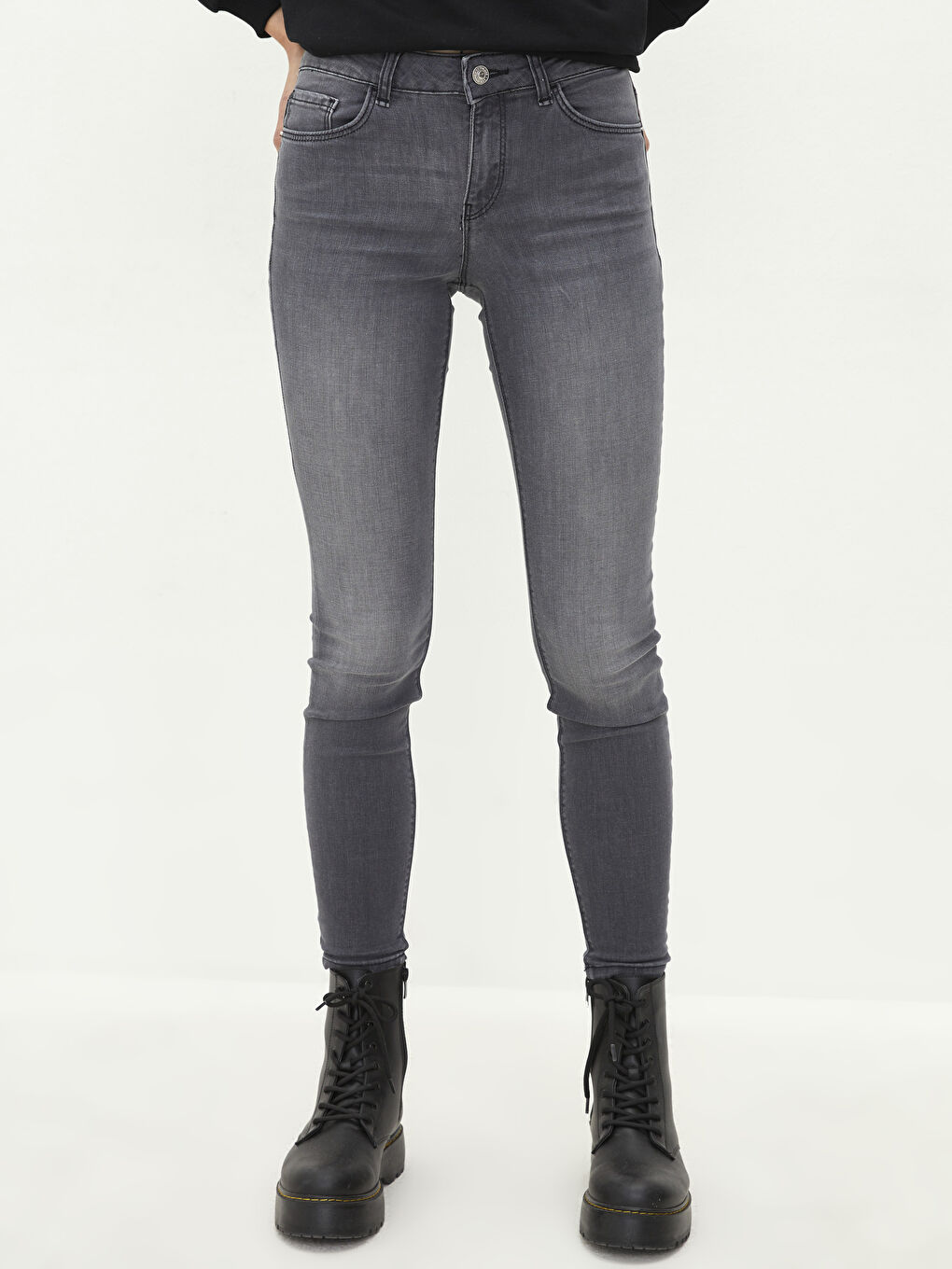 Normal Waist Mercury Skinny Fit Pocket Detailed Rodeo Women's Jean Pants-2