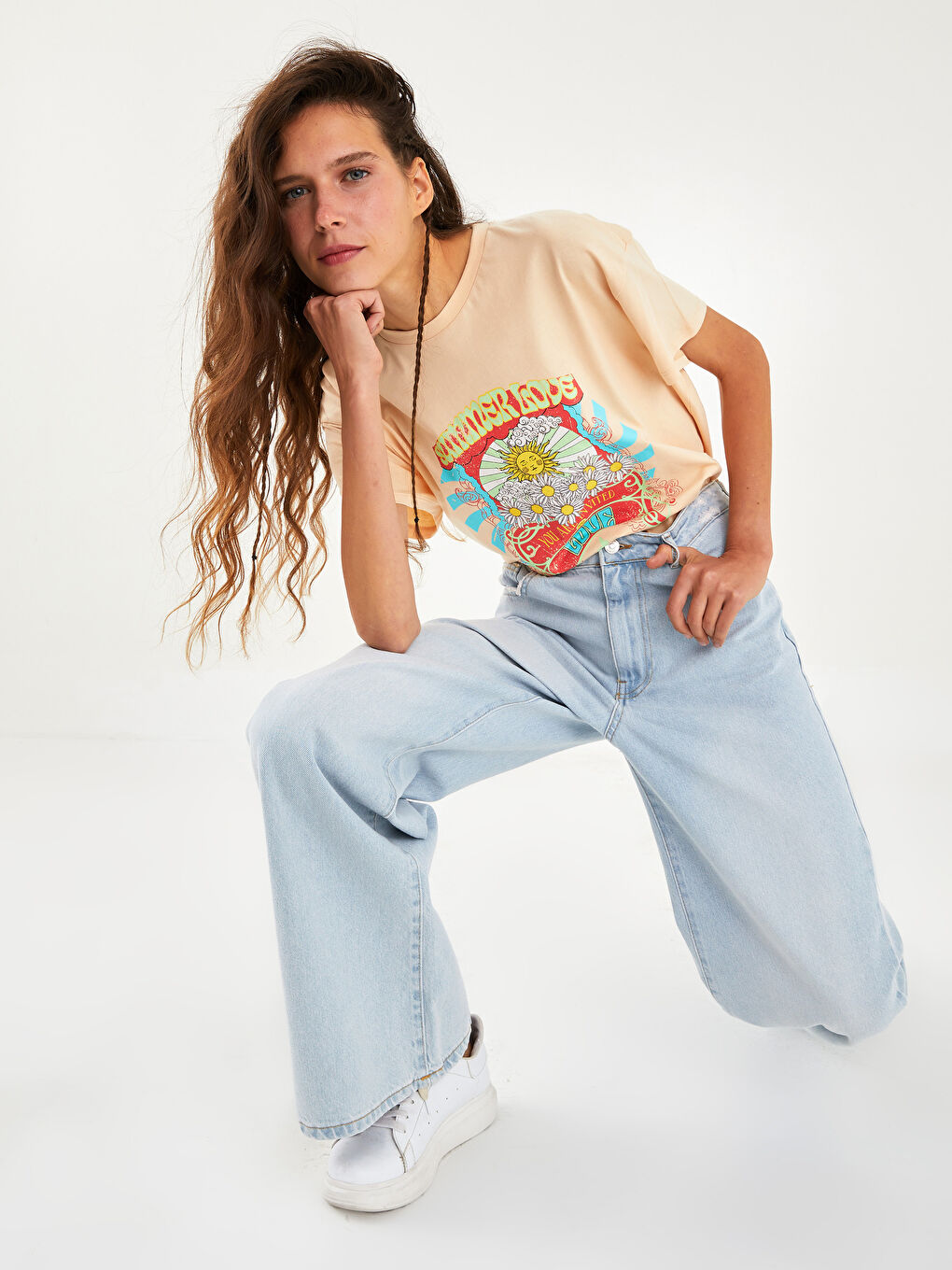 Mavi Yüksek Bel Standart Fit Cep Detaylı Kadın Rodeo Jean Pantolon-1