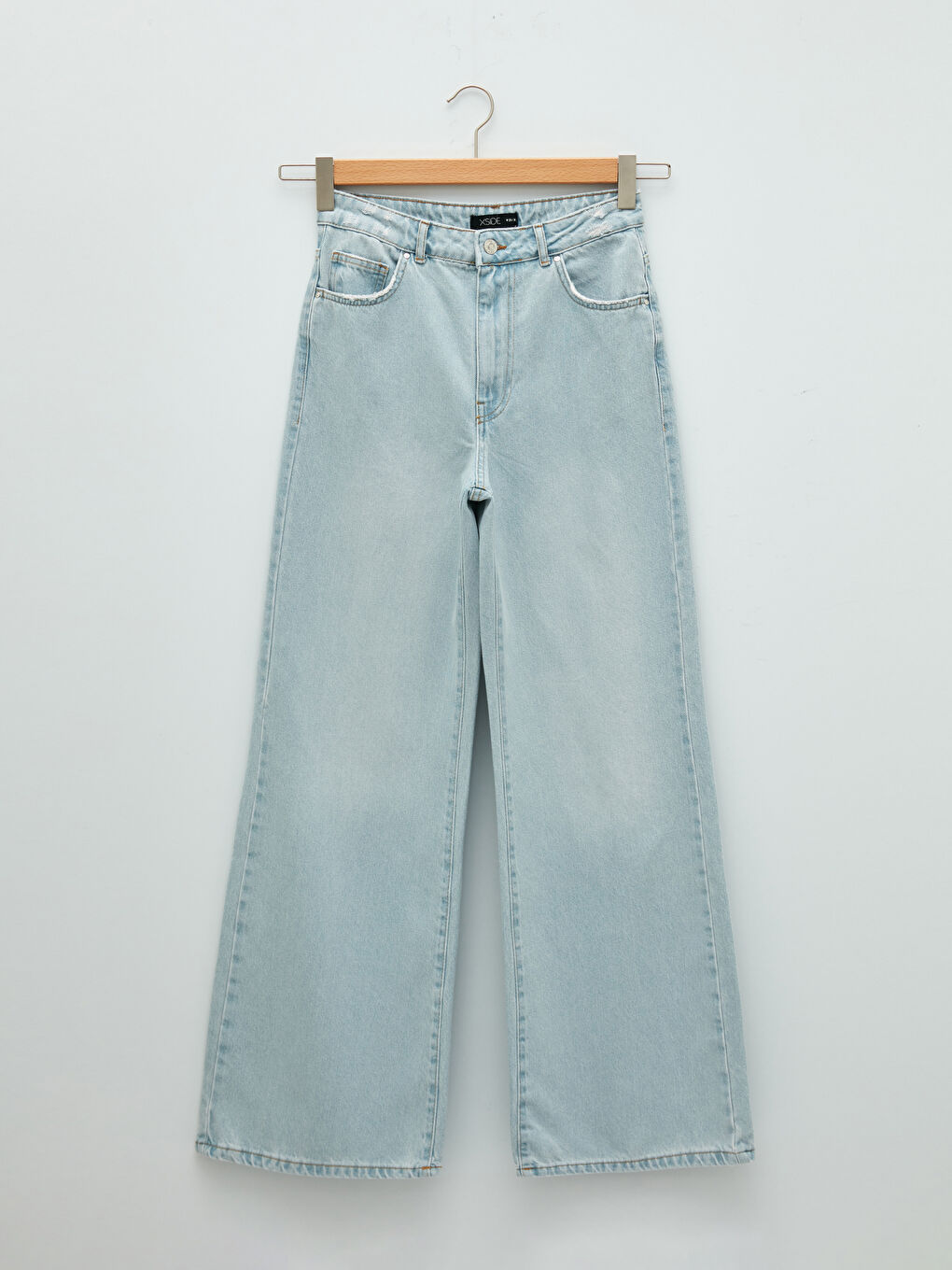 Mavi Yüksek Bel Standart Fit Cep Detaylı Kadın Rodeo Jean Pantolon-5