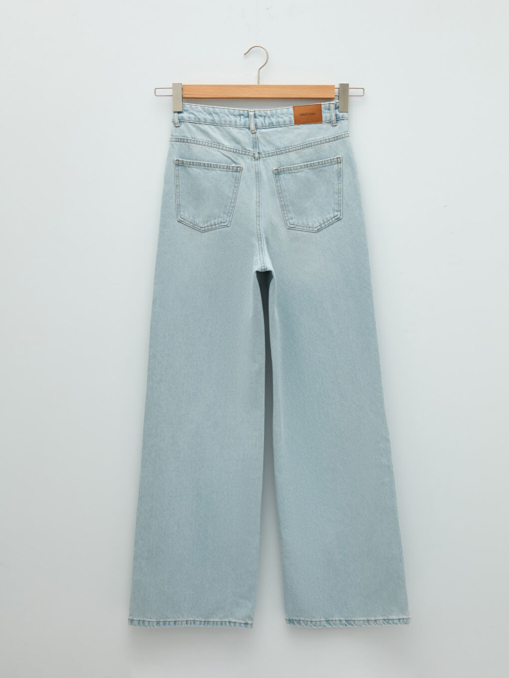 Mavi Yüksek Bel Standart Fit Cep Detaylı Kadın Rodeo Jean Pantolon-6