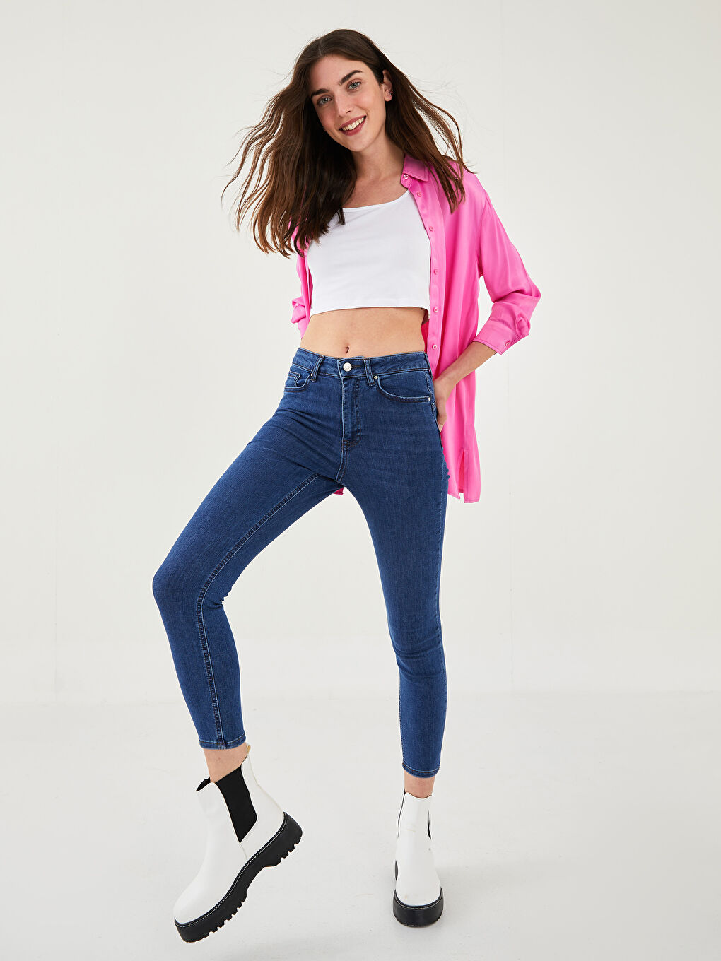 Mercury Skinny Fit Women's Jean Pants with Pocket Detail