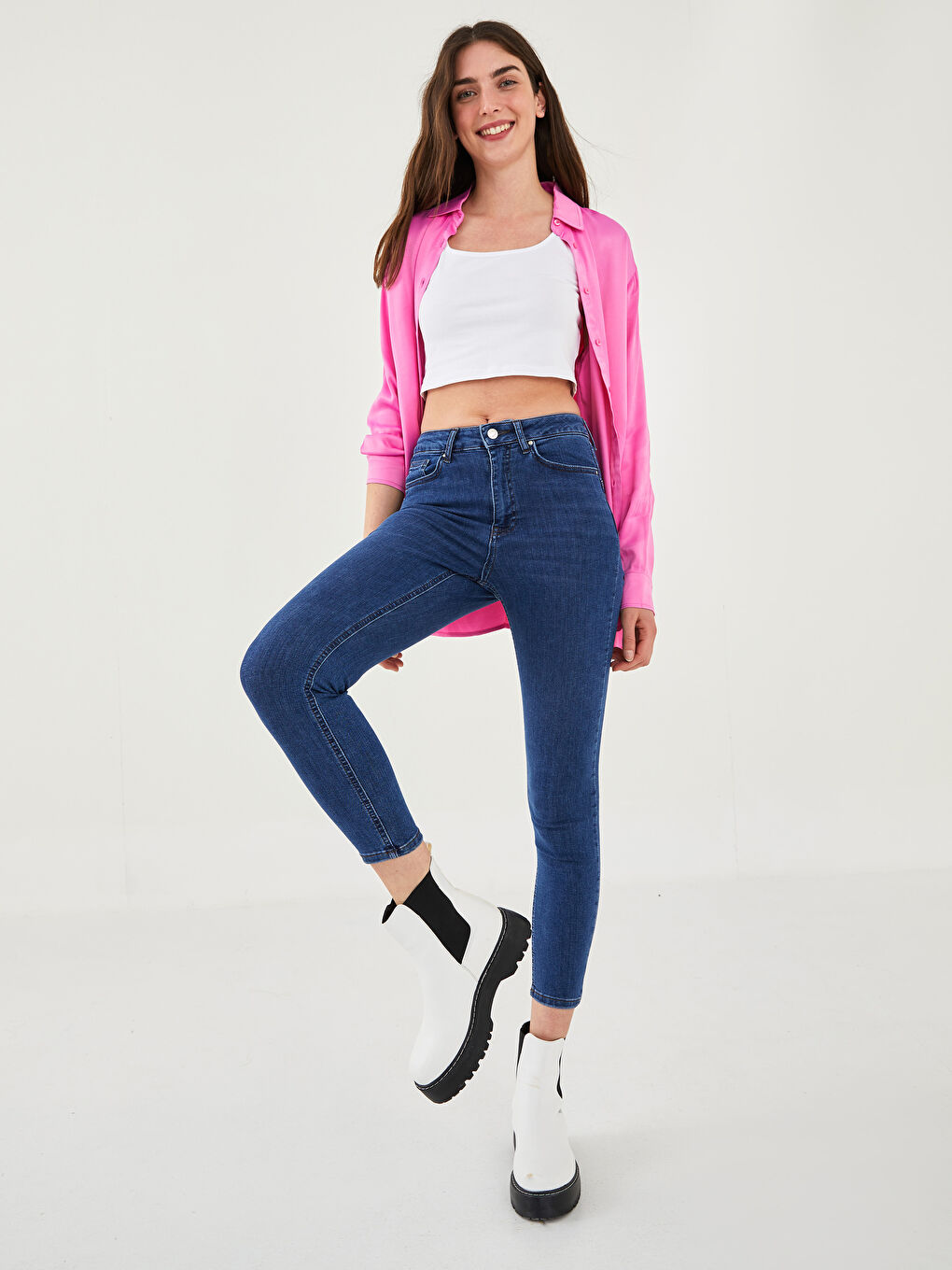 Mercury Skinny Fit Women's Jean Pants with Pocket Detail-1