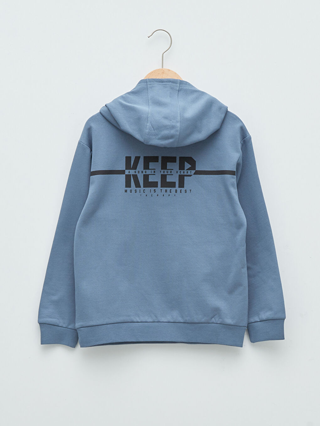 Hooded Printed Long Sleeve Boys' Sweatshirt-1