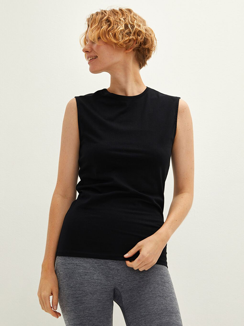 LCW DREAM Damen Rundhals Gerade Ärmelloses Tanktop -W1CG73Z8-CVL