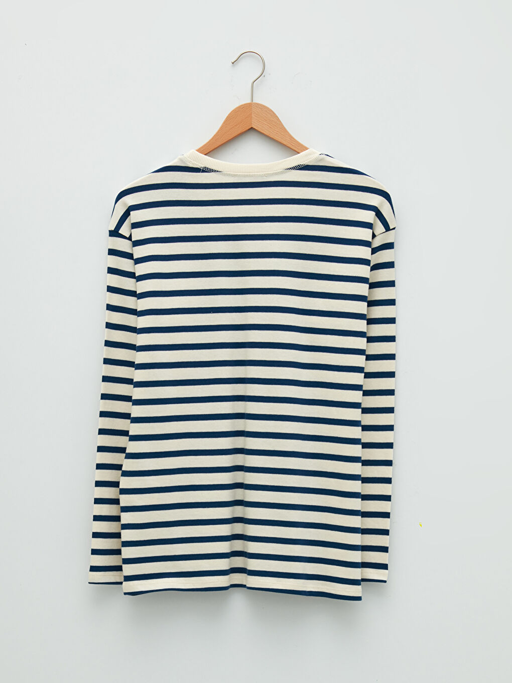 LCWAIKIKI Basic Crew Neck Long Sleeve Striped Cotton Women's T-Shirt -W1CH09Z8-LEL
