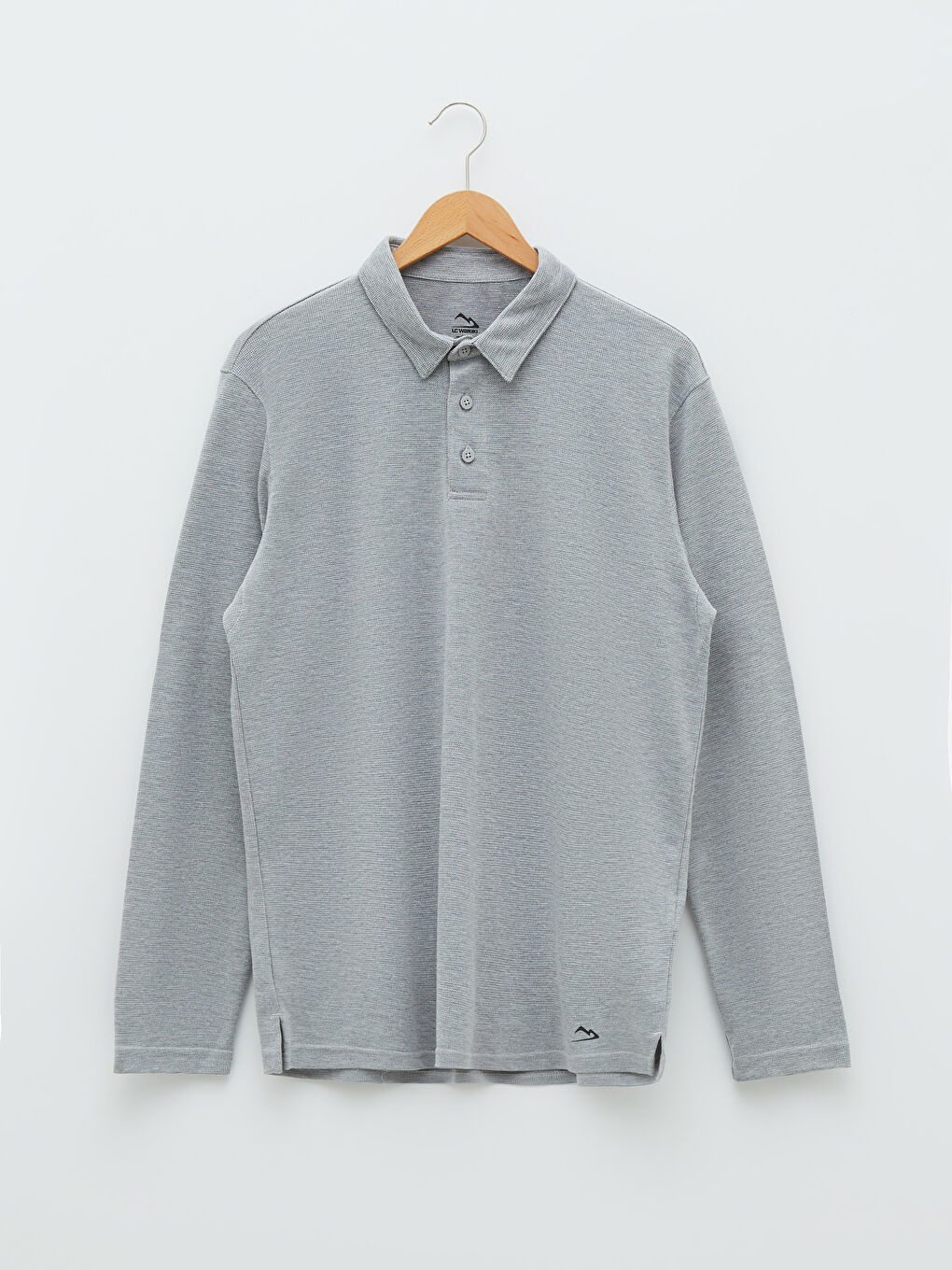 Polo Neck Long Sleeve Men's T-Shirt-5