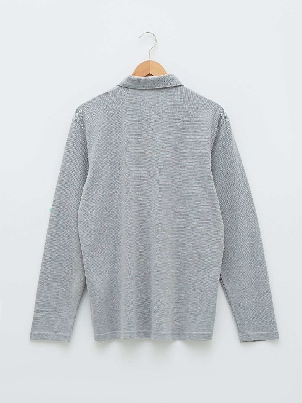 Polo Neck Long Sleeve Men's T-Shirt-6