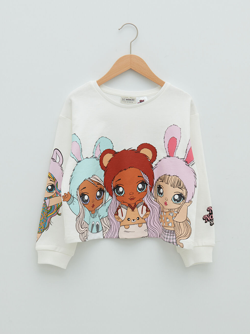 Sweat-shirt pour Filles à Manches Longues Imprimé Na Na Na Surprise à Col Rond