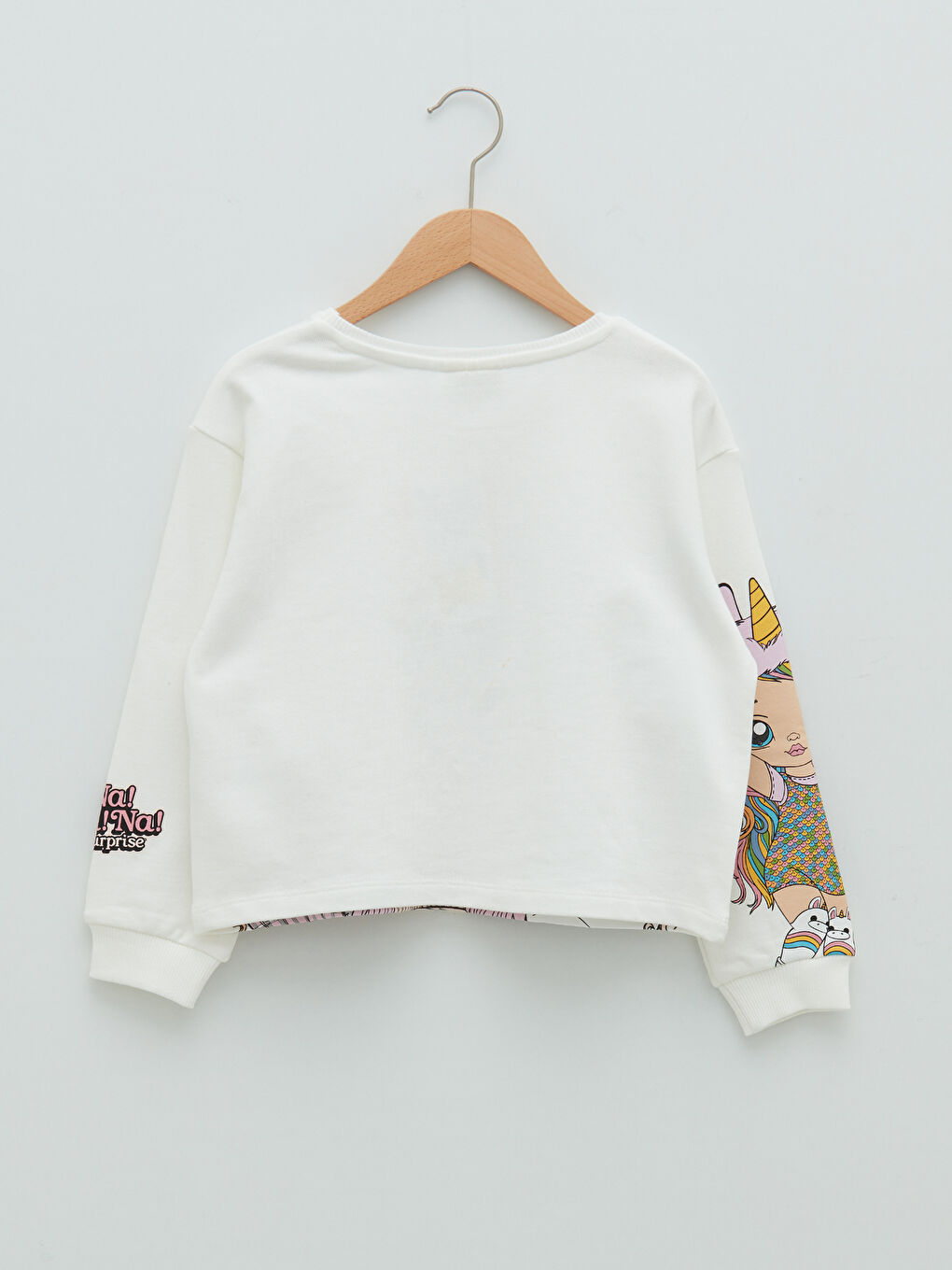 Sweat-shirt pour Filles à Manches Longues Imprimé Na Na Na Surprise à Col Rond-1