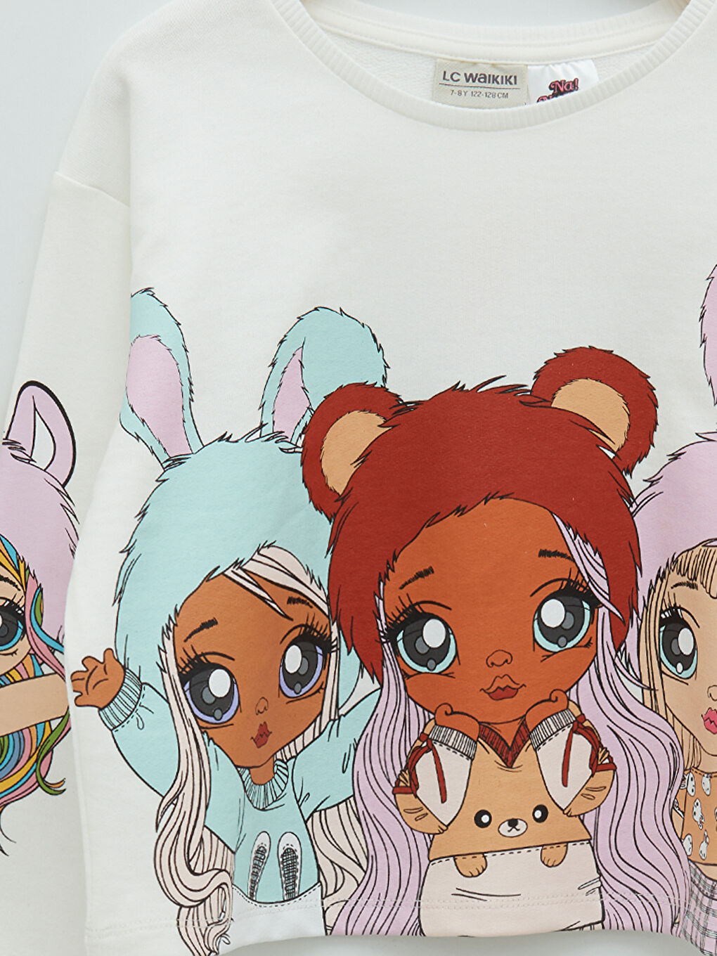 Sweat-shirt pour Filles à Manches Longues Imprimé Na Na Na Surprise à Col Rond-2