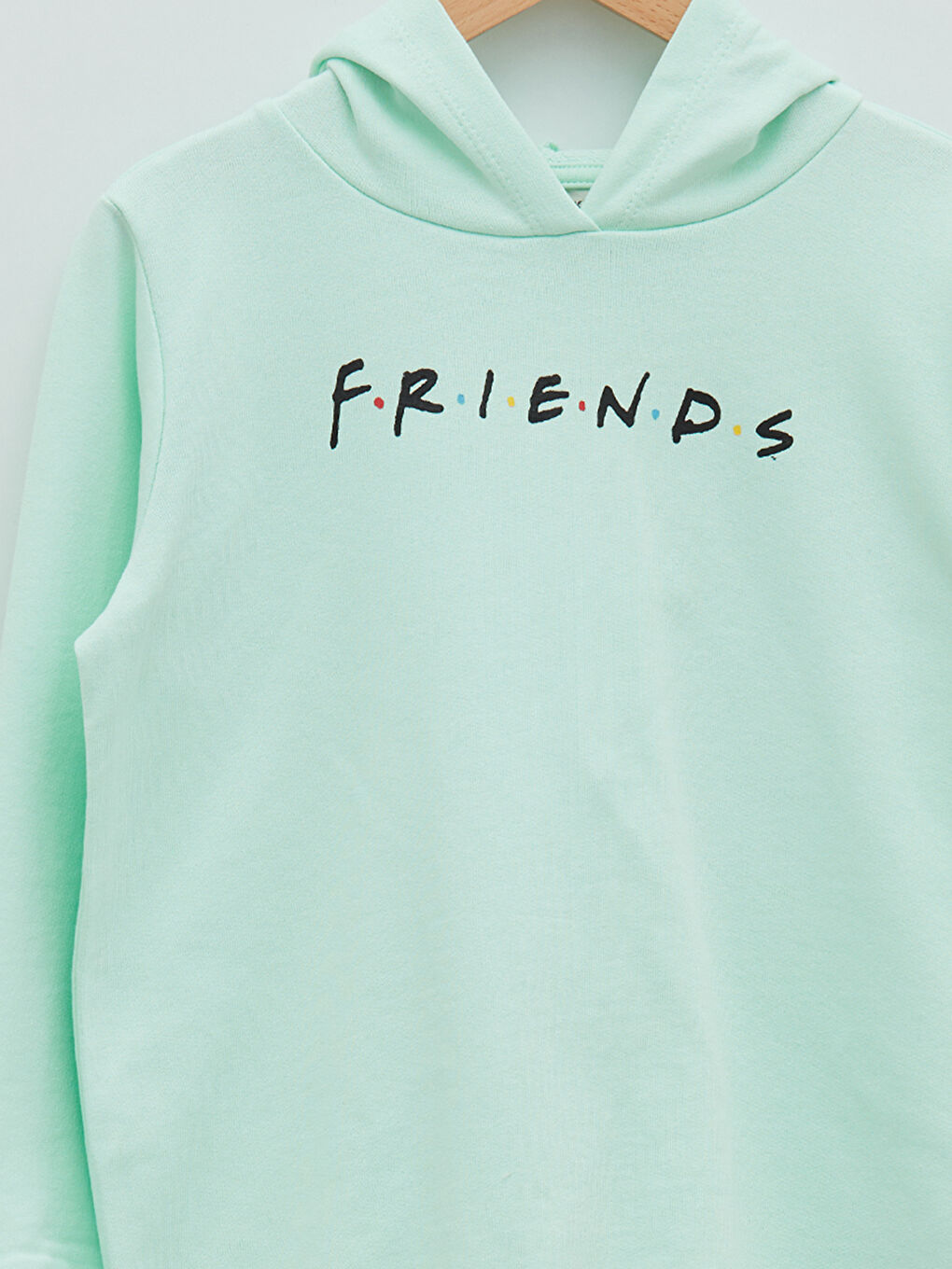 Yeşil Kapüşonlu Friends Baskılı Uzun Kollu Kız Çocuk Sweatshirt-2
