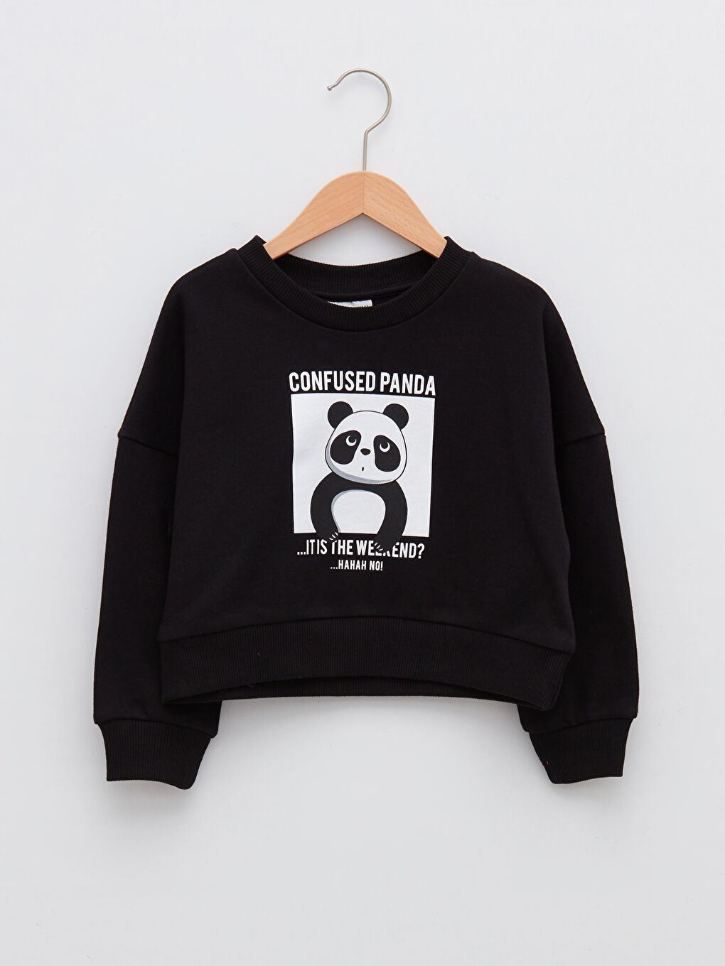 LCW Kids Rundhalsausschnitt Bedruckt Langarm Sweatshirt für Mädchen -W1CI23Z4-CVL