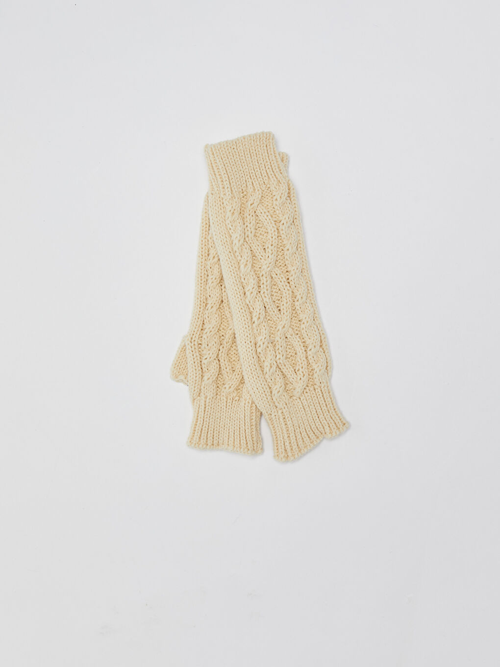 قفازات محبوكة طويلة بدون أصابع للسيدات