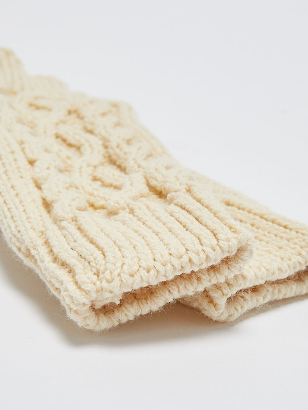 قفازات محبوكة طويلة بدون أصابع للسيدات-1