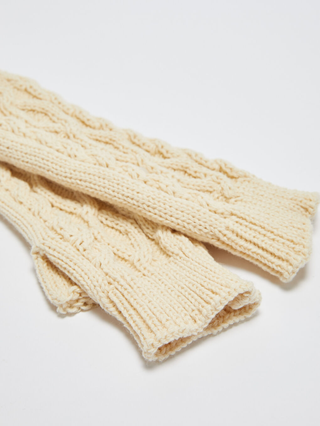 قفازات محبوكة طويلة بدون أصابع للسيدات-3