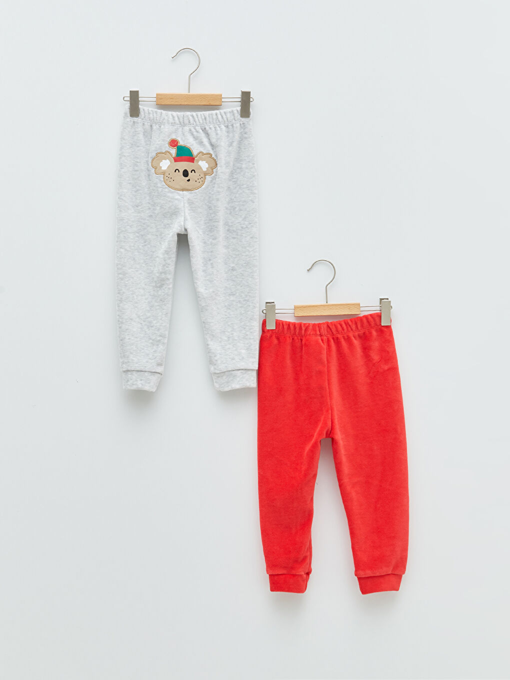 LCW baby Elastic Waist Embroidery Detailed Baby Boy Pajama Bottoms 2-Pack -W1CI40Z1-CX8